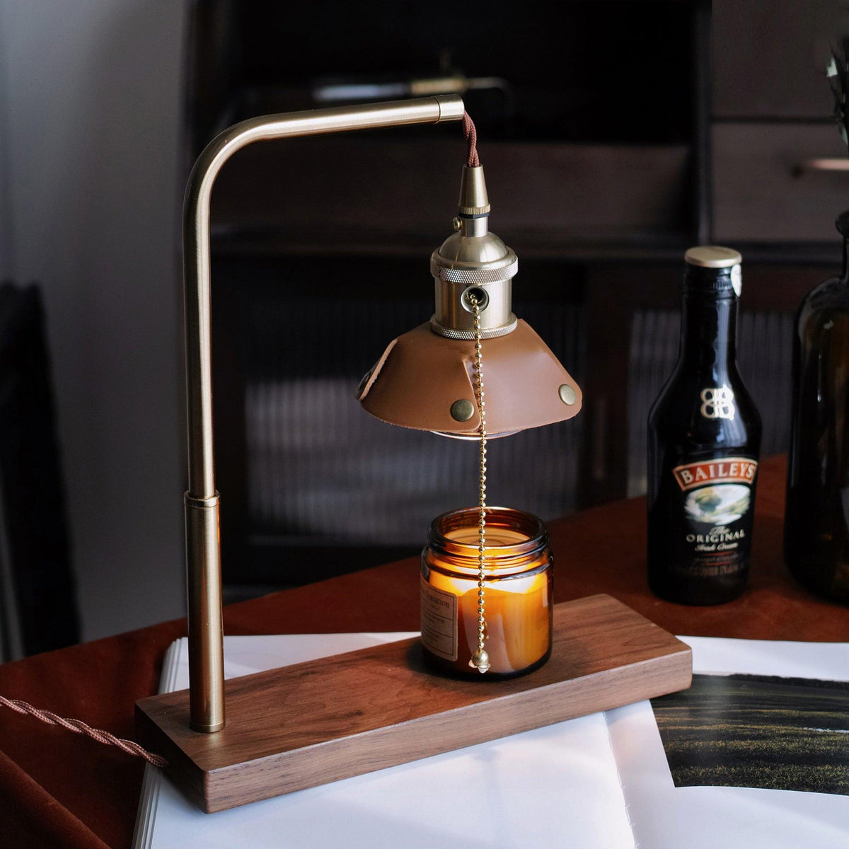 Clark Moderne tafellamp van hout