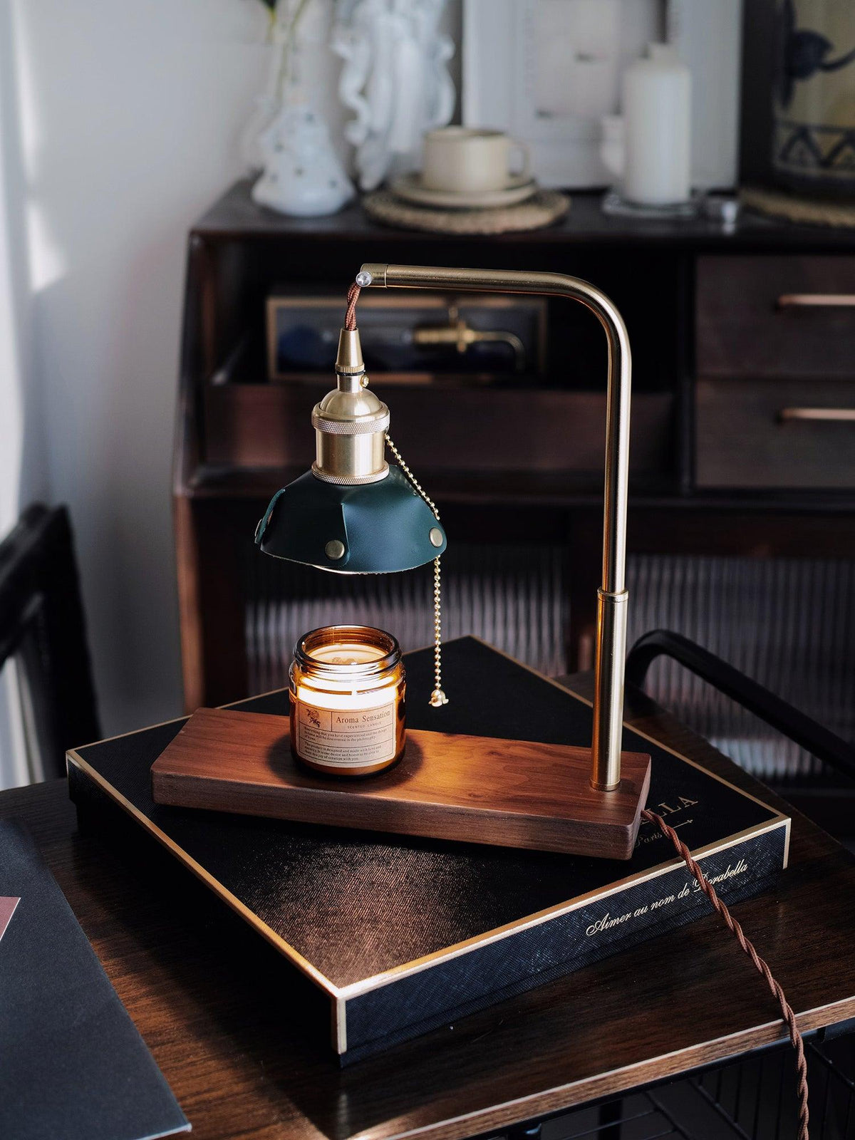 Clark Moderne tafellamp van hout