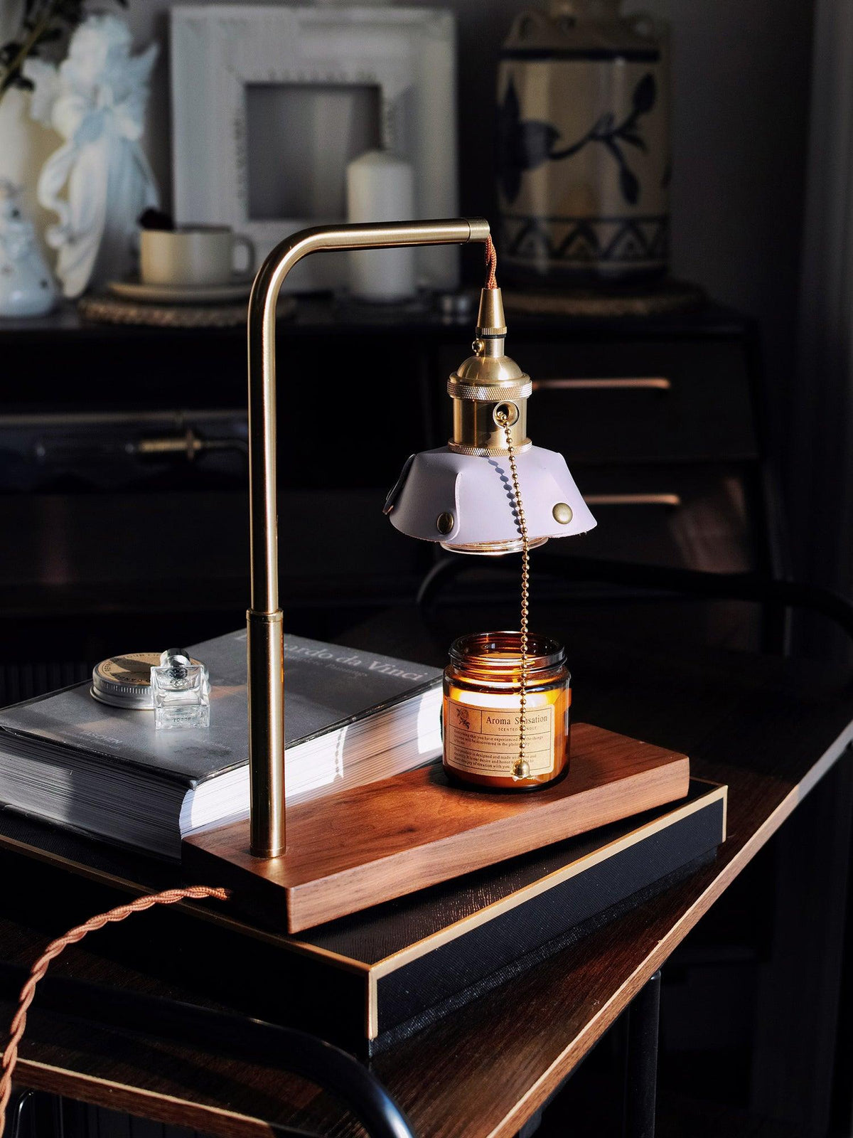 Clark Moderne tafellamp van hout