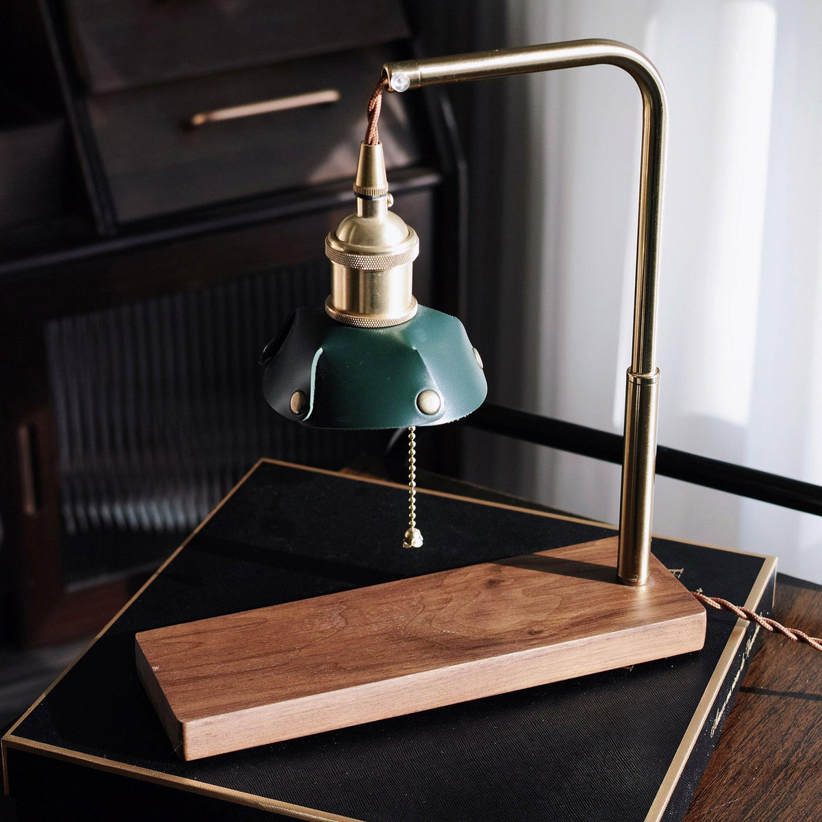 Clark Moderne tafellamp van hout