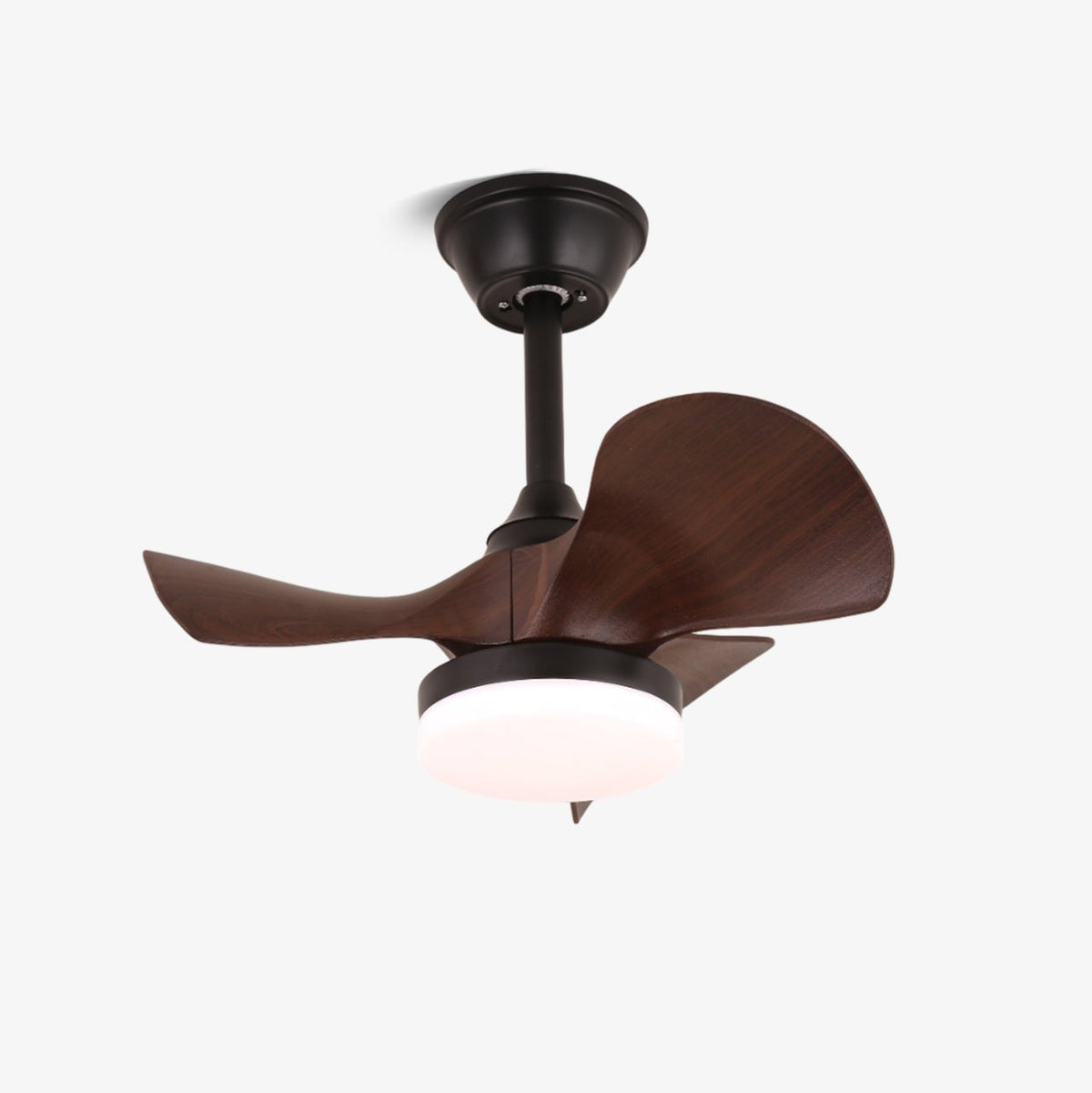 Neriah Moderne plafondventilator met verlichting van walnoot