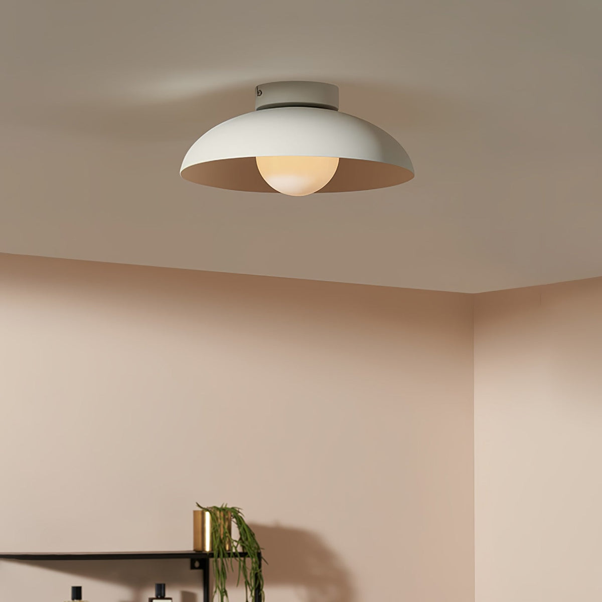Zontes Noordse kunst koepelvormige glas plafondlamp