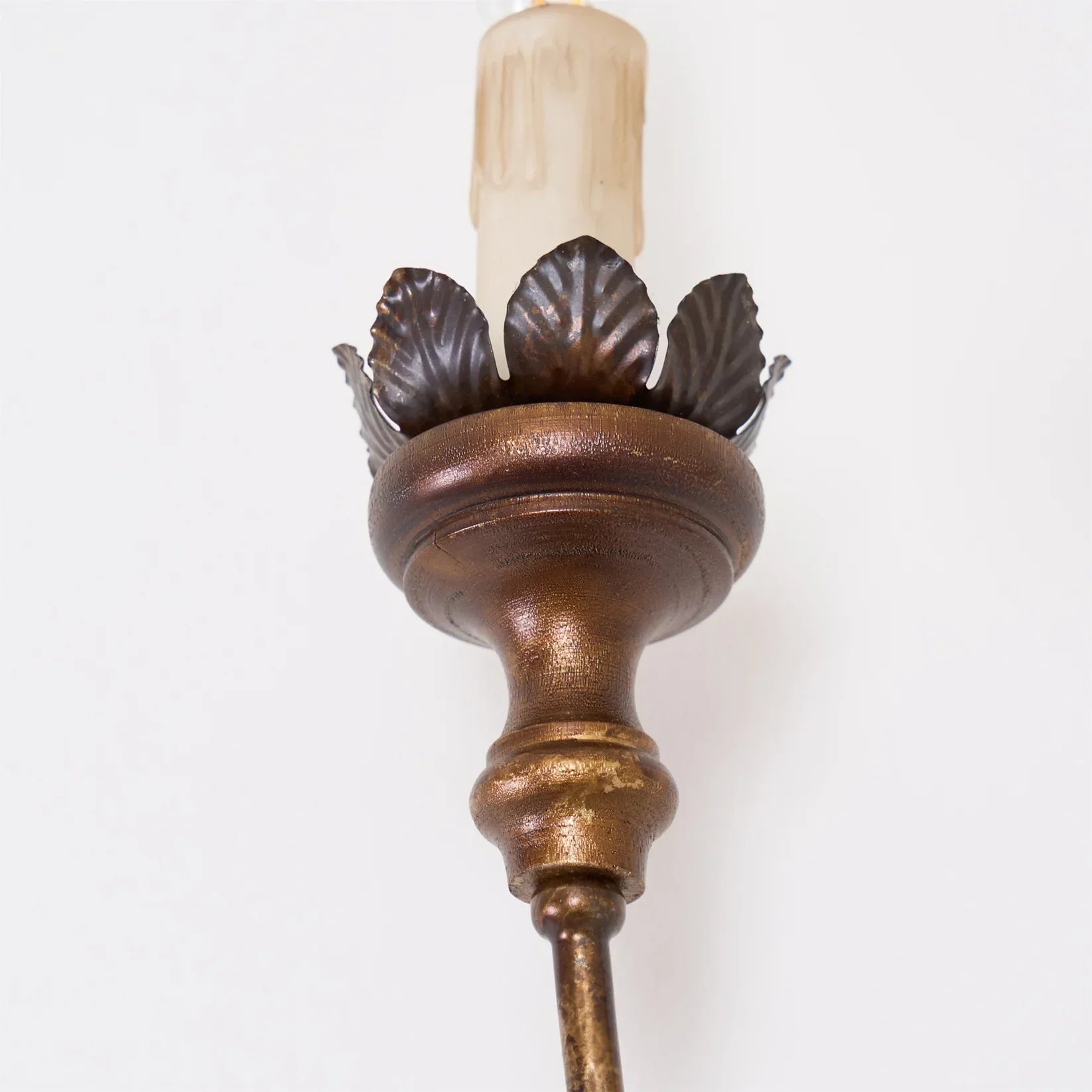 Alessio Vintage Goud Metaal Hout Wandlamp Eetkamer Slaapkamer
