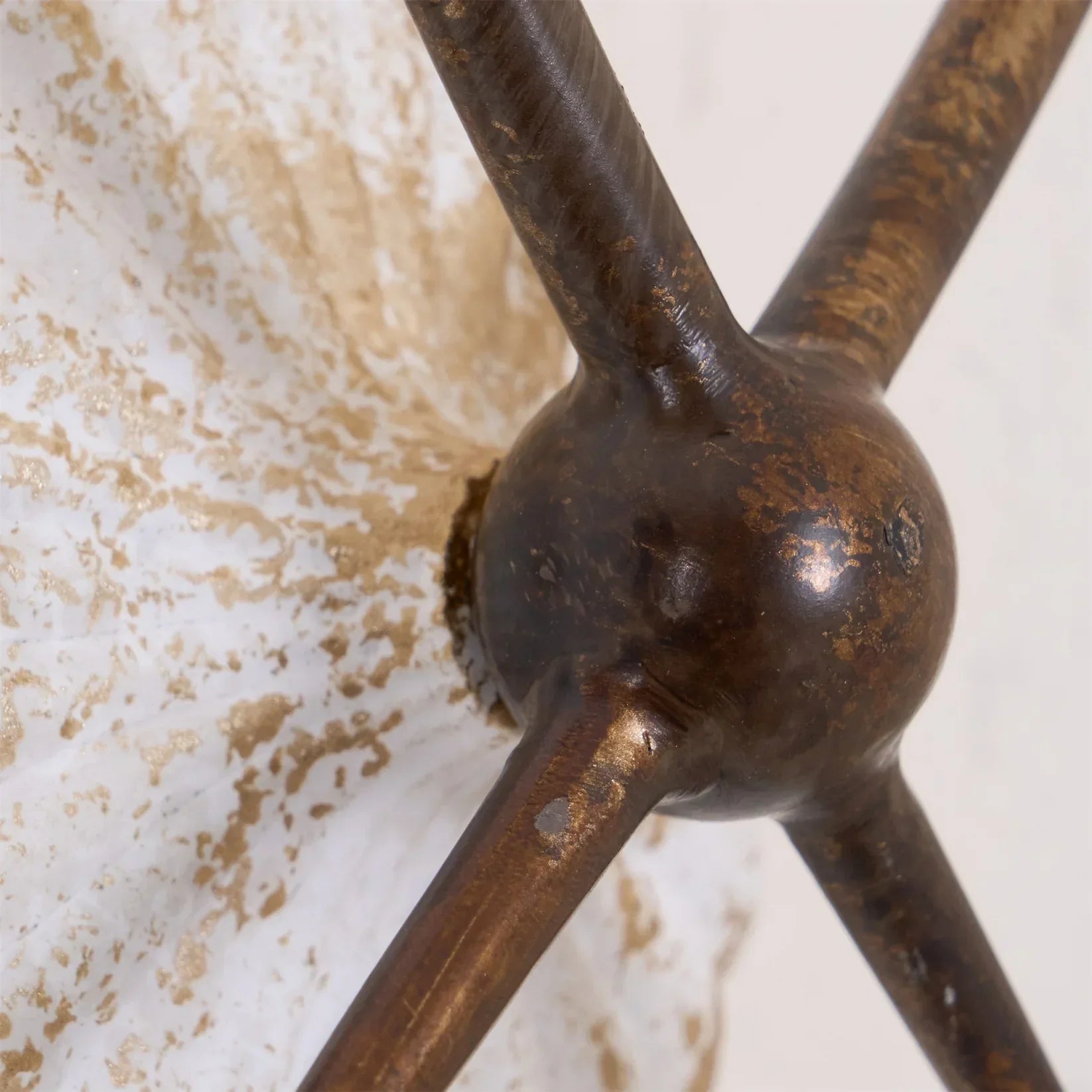 Alessio Vintage Goud Metaal Hout Wandlamp Eetkamer Slaapkamer