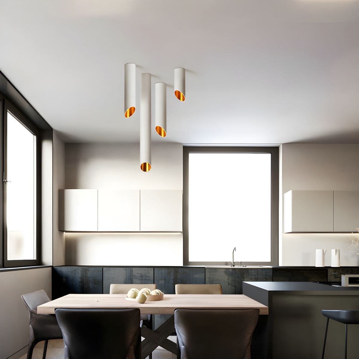 Mirinel Moderne minimalistische buisplafondlamp naar beneden