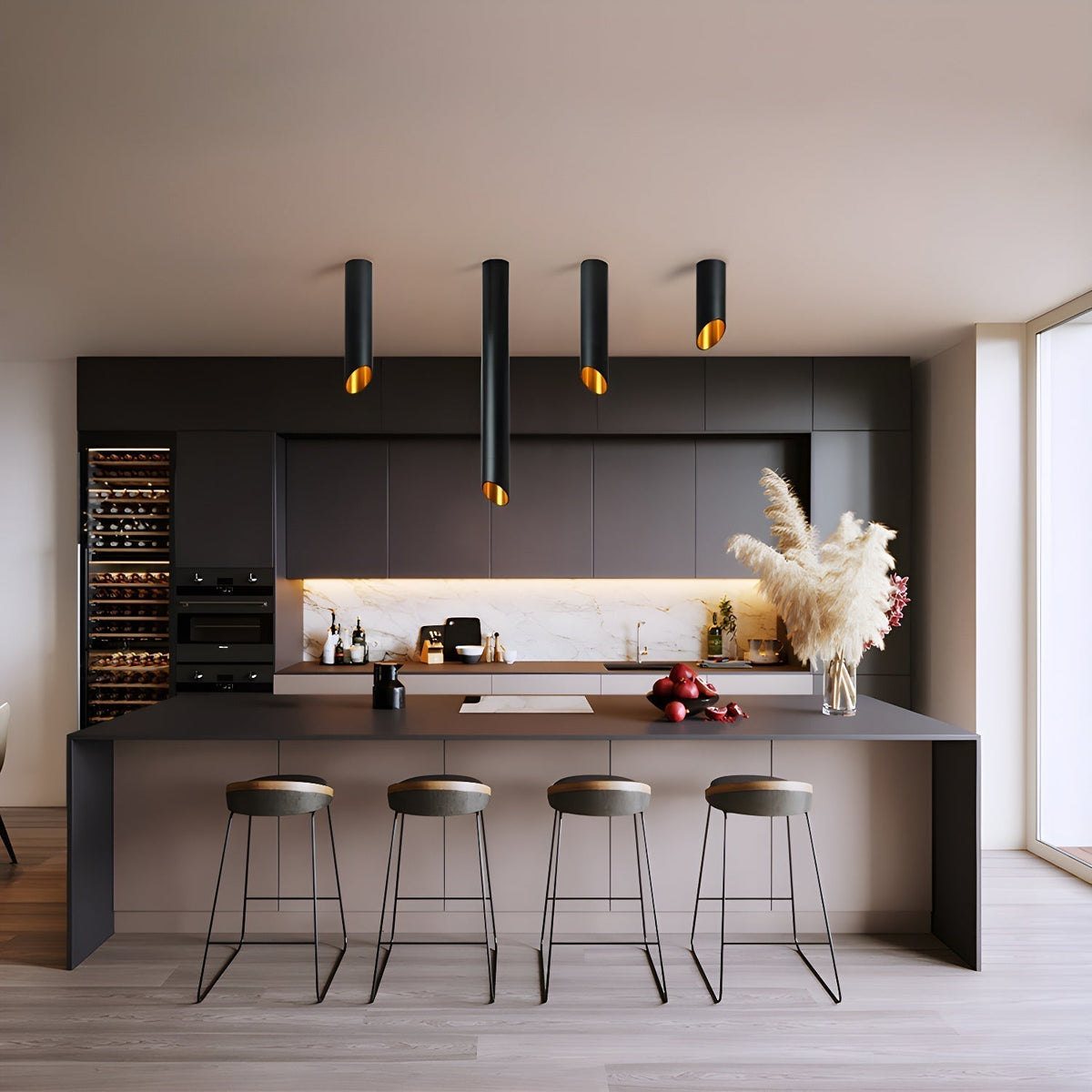 Mirinel Moderne minimalistische buisplafondlamp naar beneden