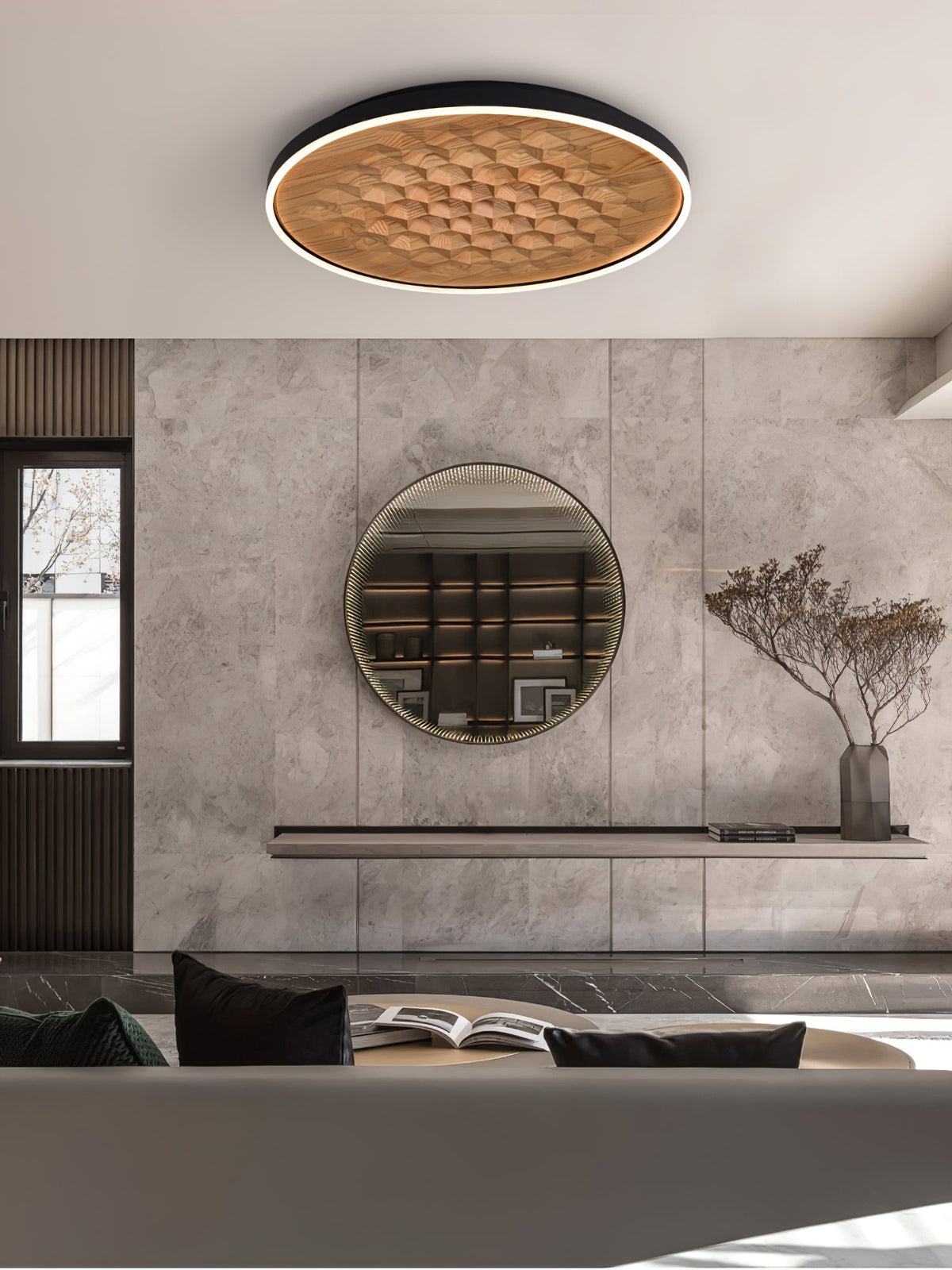 Cevynira Textured brons Vlakke plafondlamp