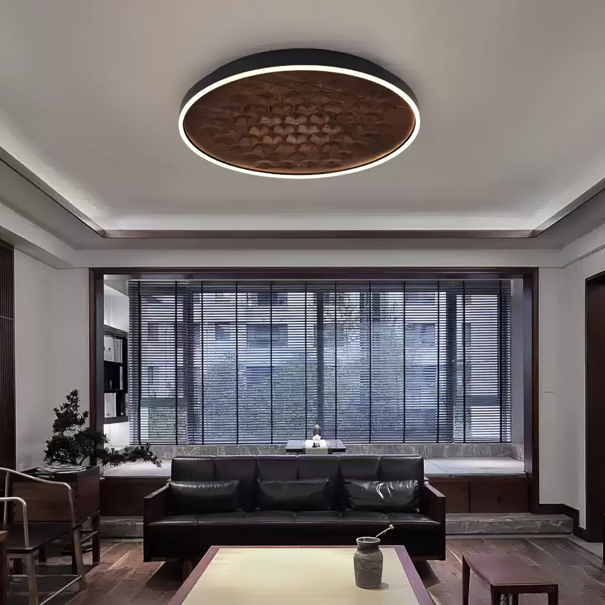 Cevynira Textured brons Vlakke plafondlamp