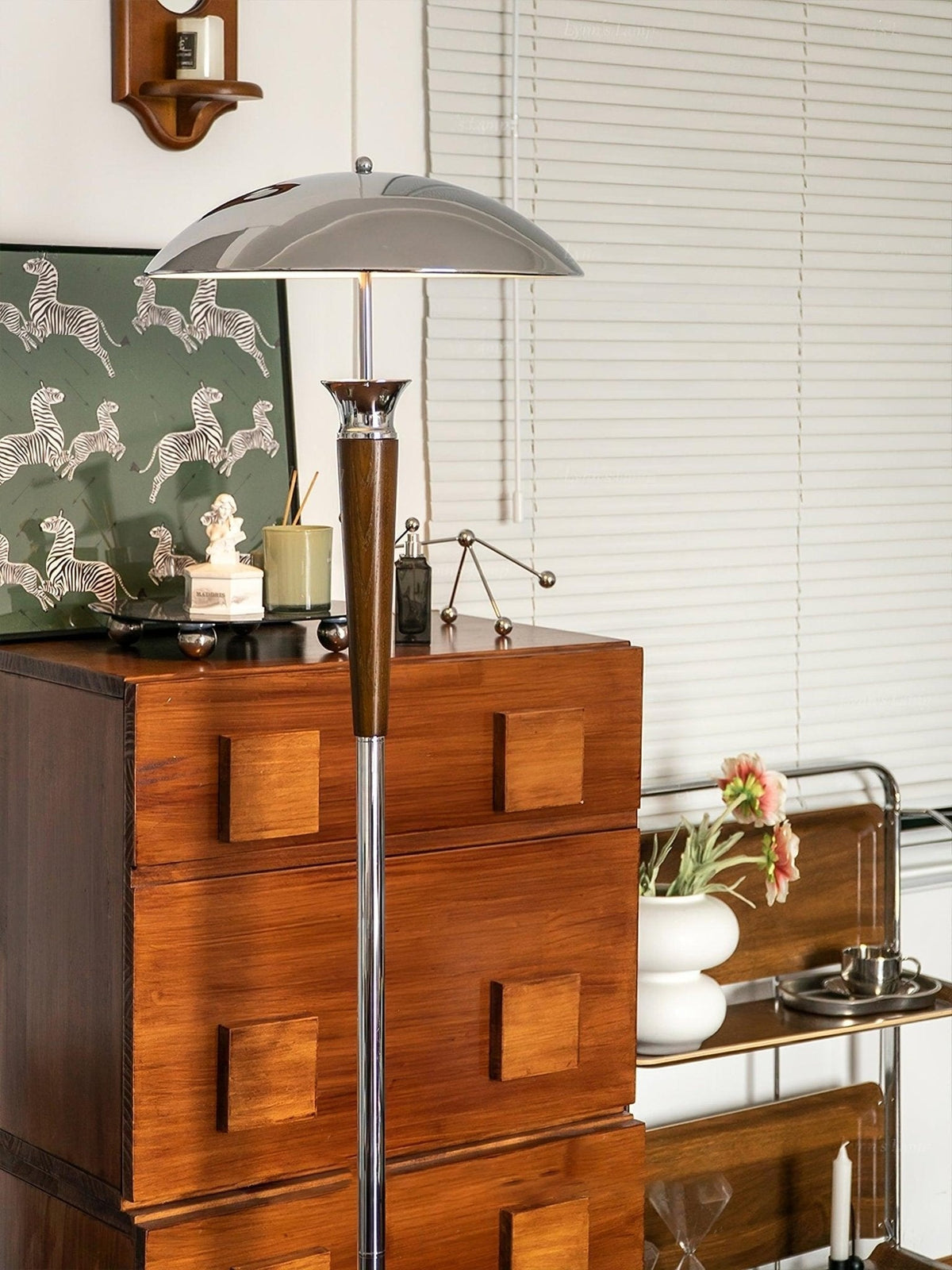 Viraivelle Retro chroom vloerlamp