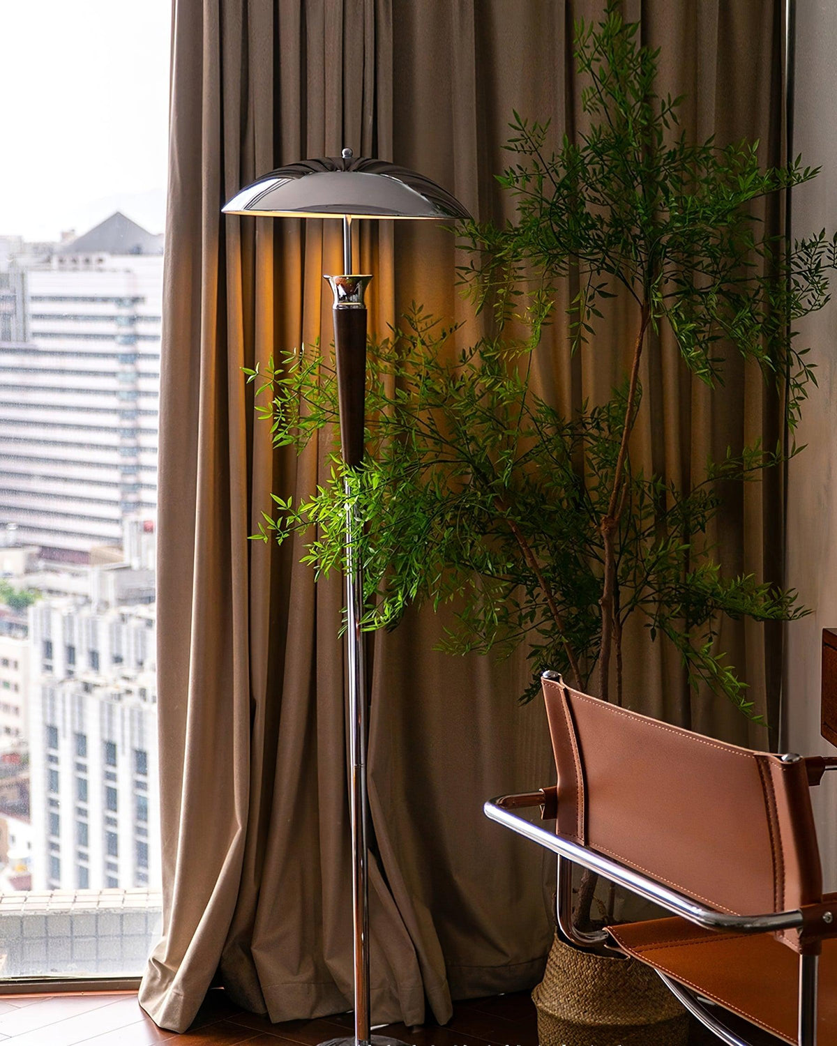 Viraivelle Retro chroom vloerlamp