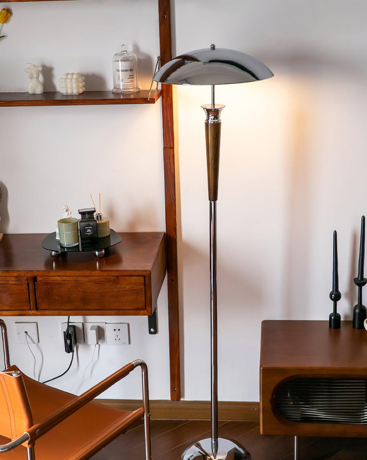 Viraivelle Retro chroom vloerlamp