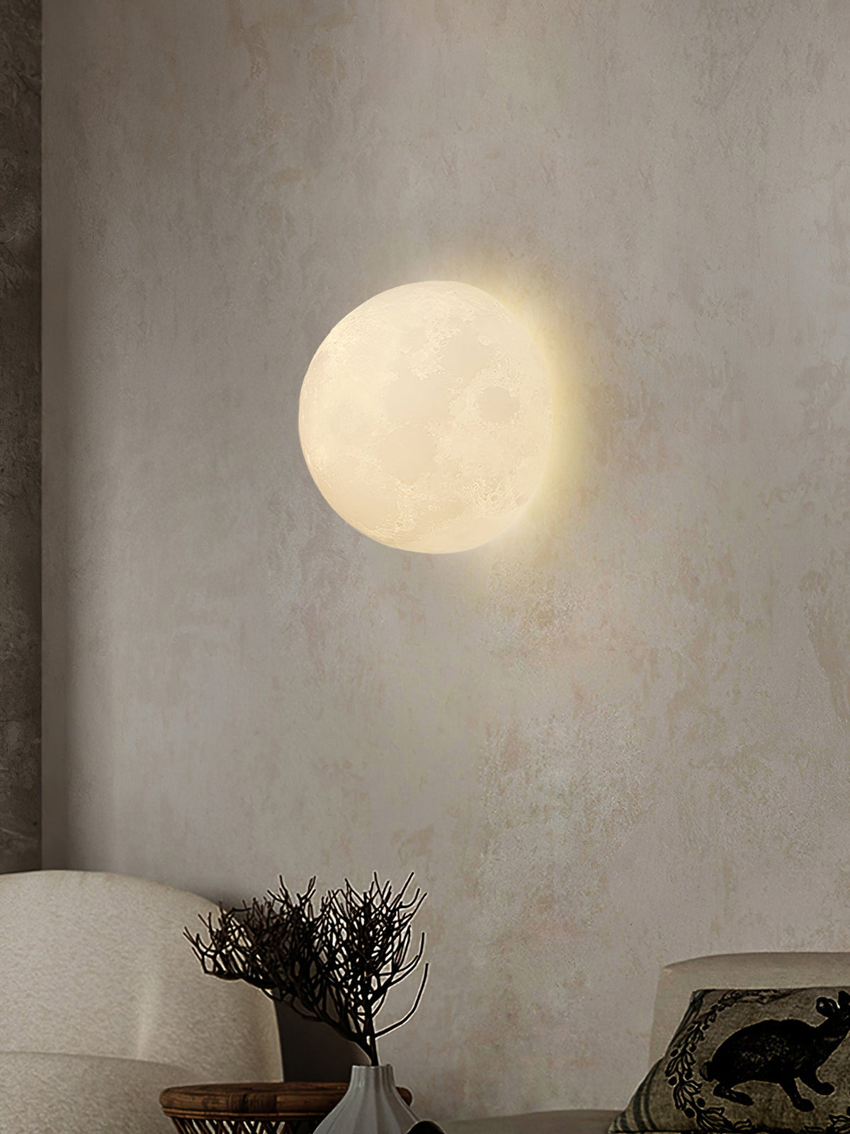 Brivel Noordse kunst Maan 3D wandlamp van kunststof