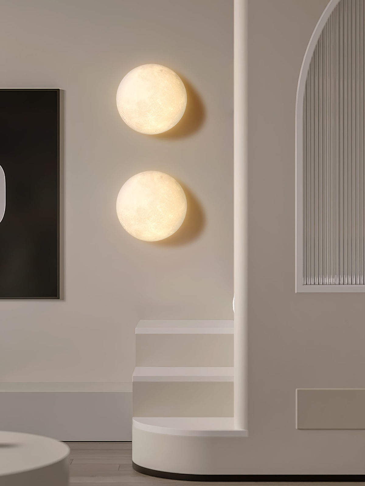 Brivel Noordse kunst Maan 3D wandlamp van kunststof