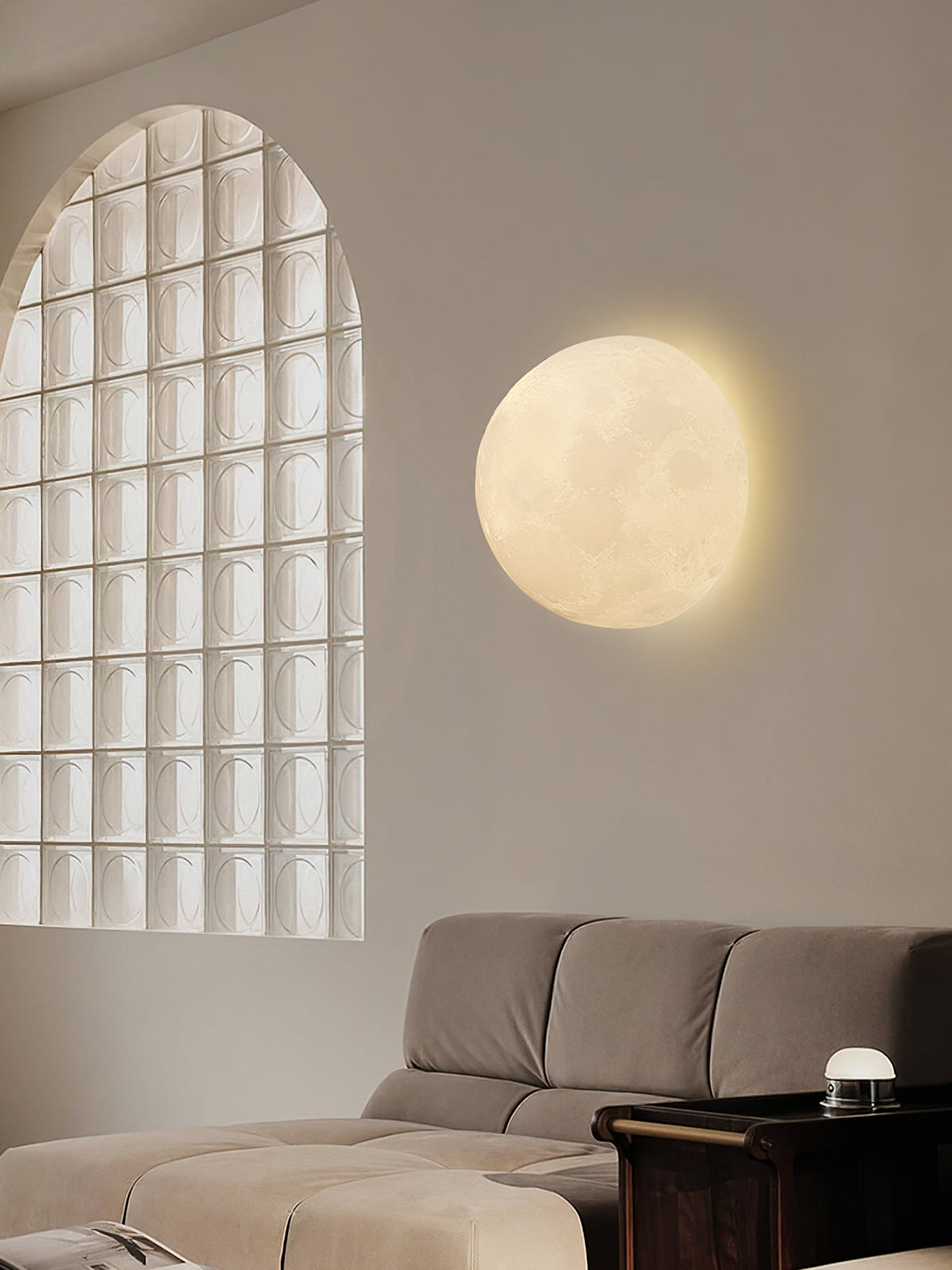Brivel Noordse kunst Maan 3D wandlamp van kunststof