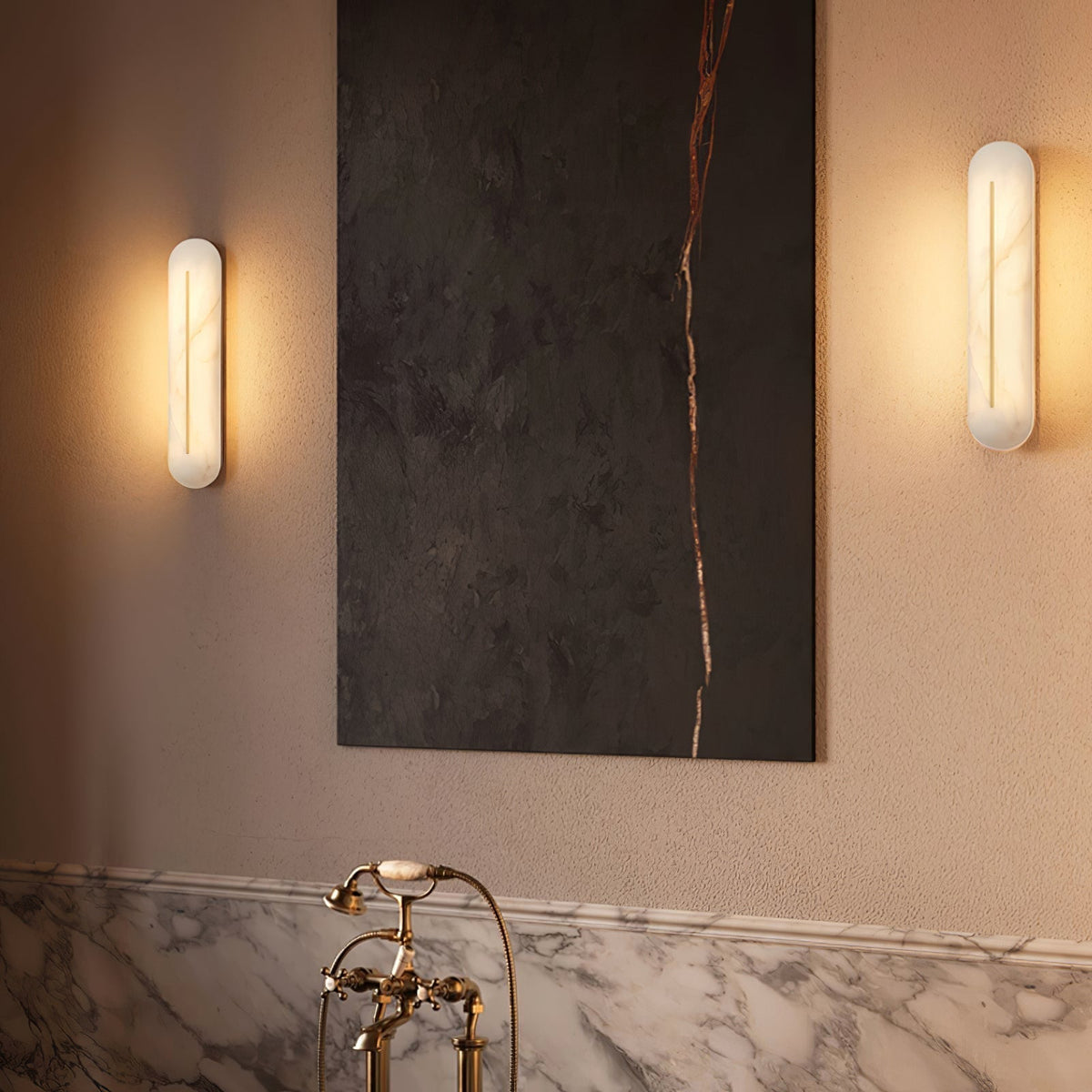 Armaryra Oblong albasten wandlamp