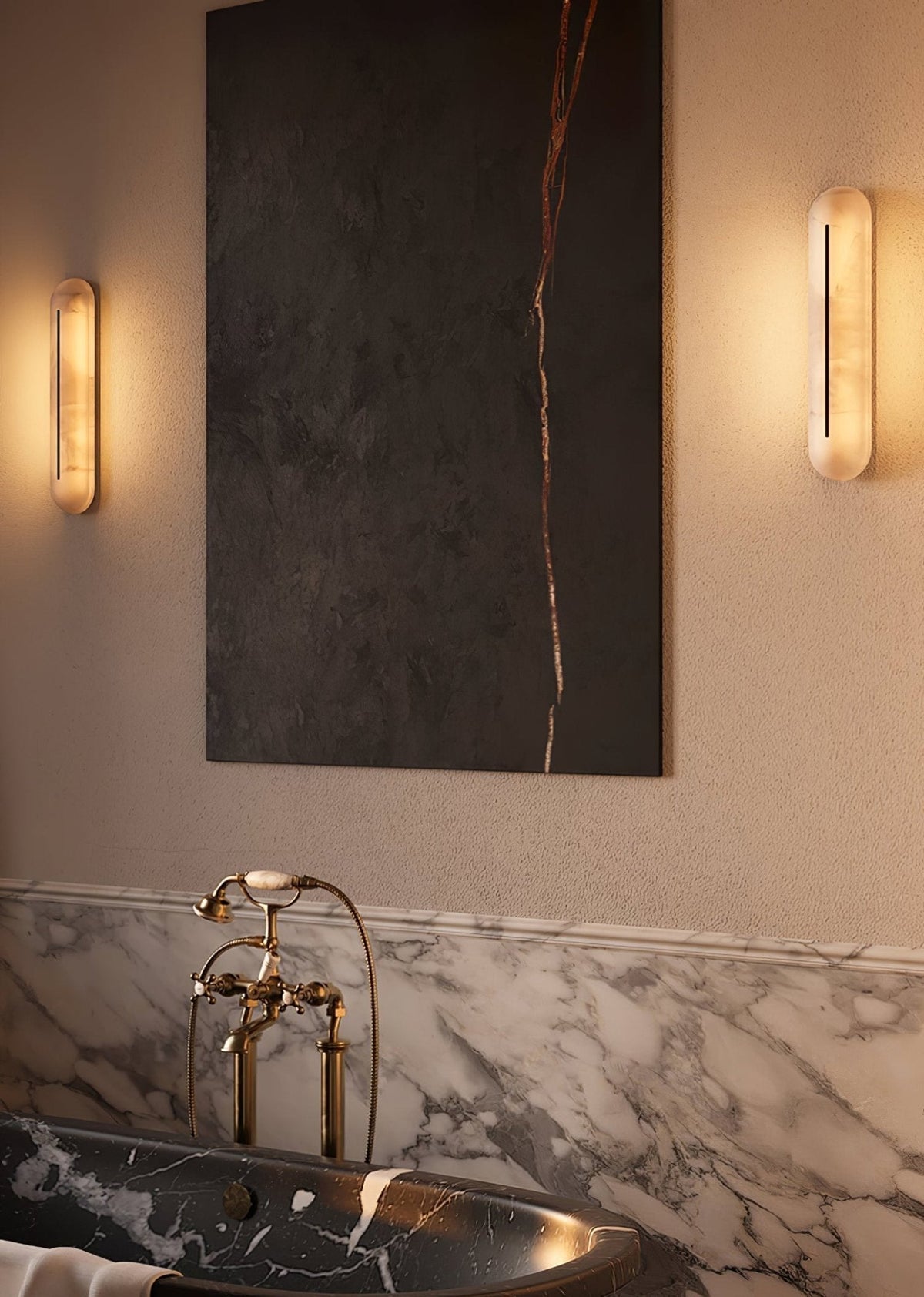 Armaryra Oblong albasten wandlamp