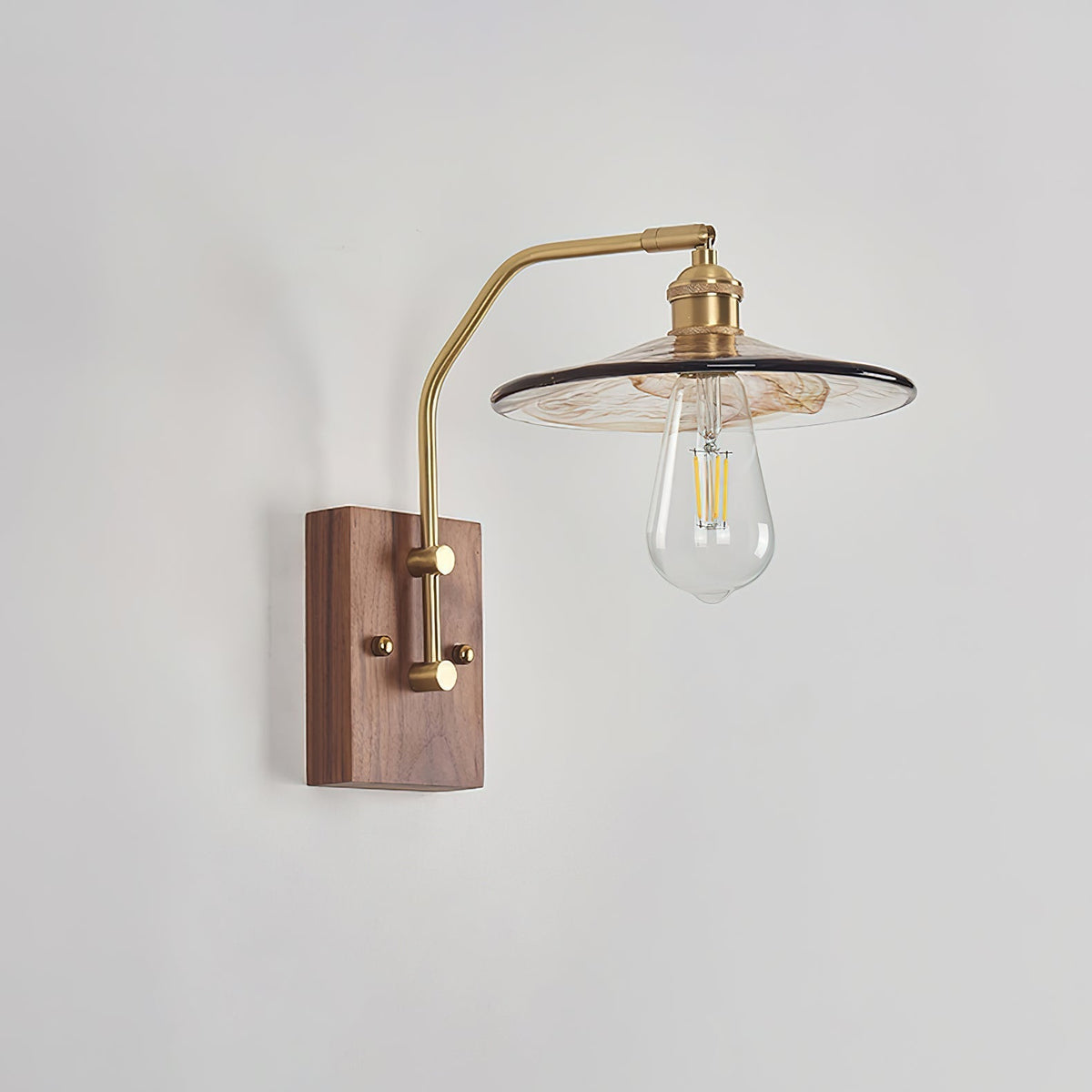 Umeris elegantie Vintage Walnoot wandlamp
