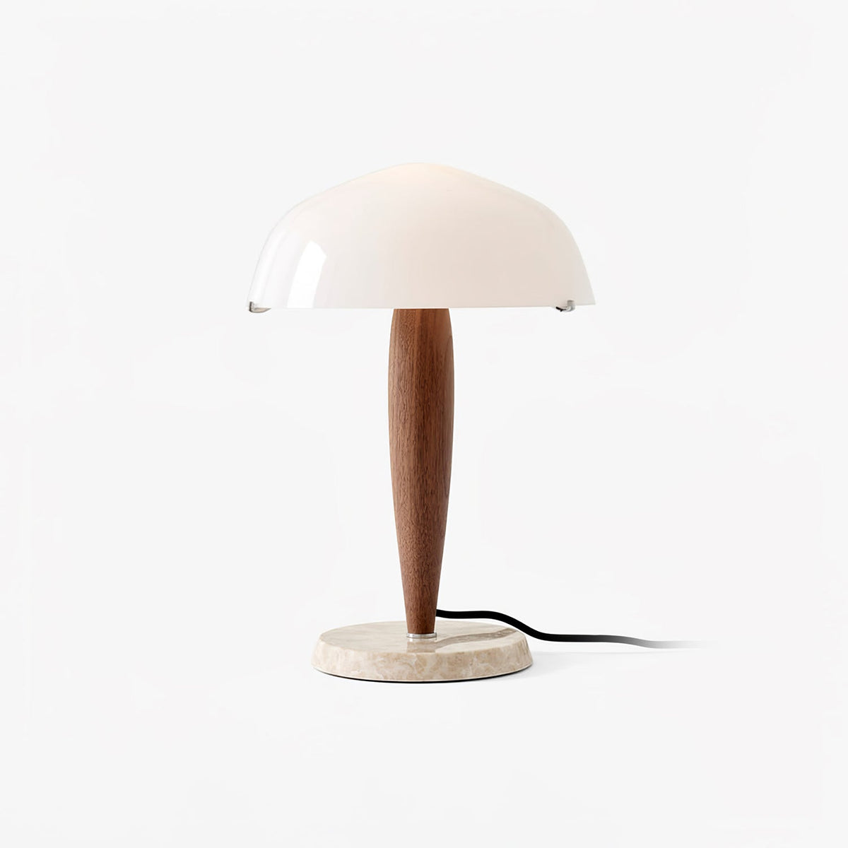 Emerson tafellamp van donker walnoot