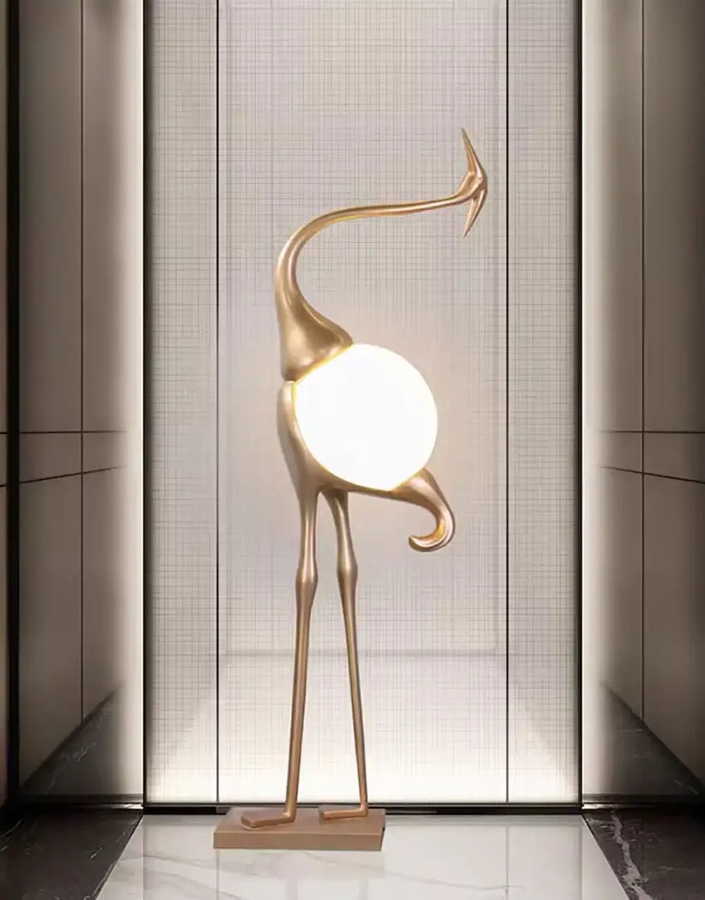 Uraearae wandlamp in vorm van een kraan