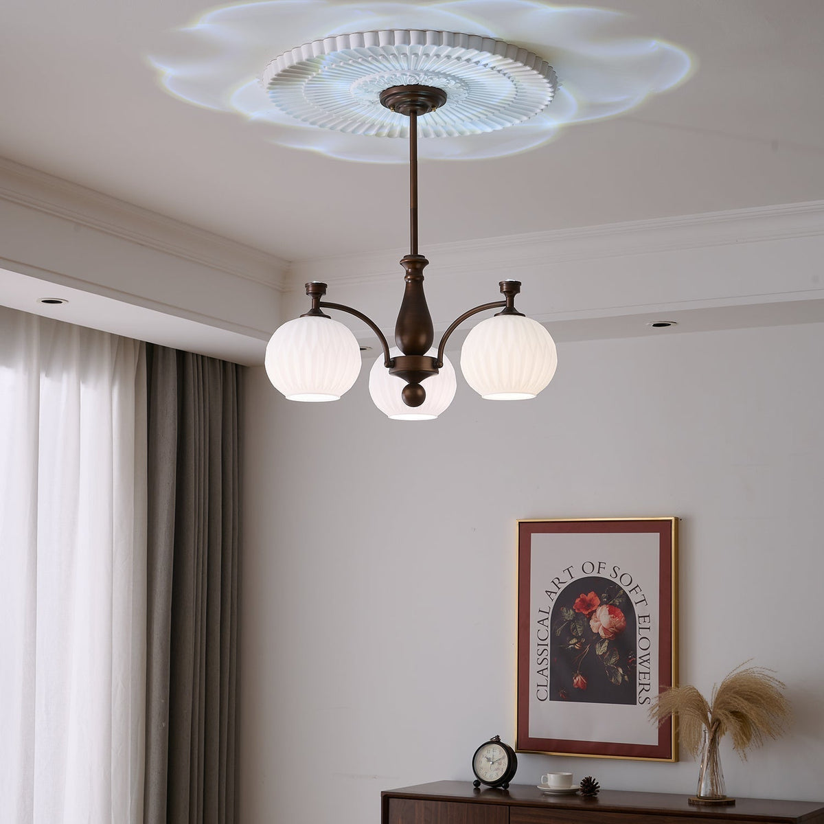 Vaslen kroonluchter Orb vintage
