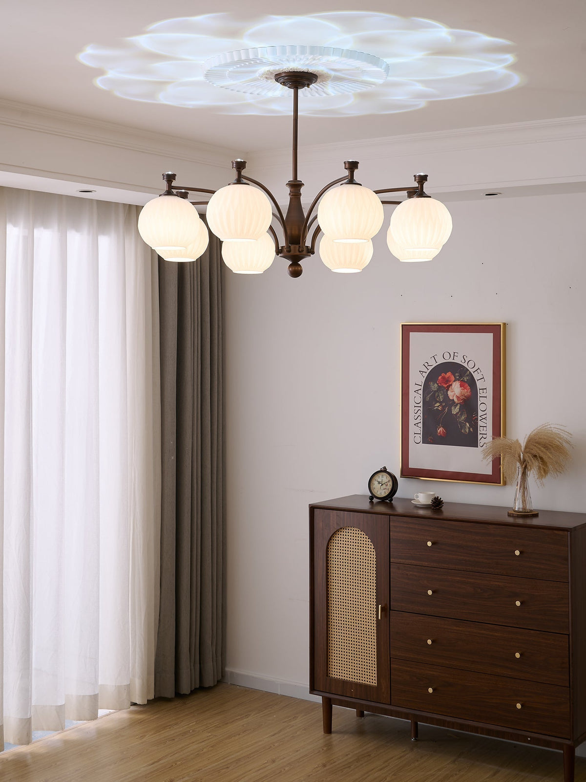 Vaslen kroonluchter Orb vintage