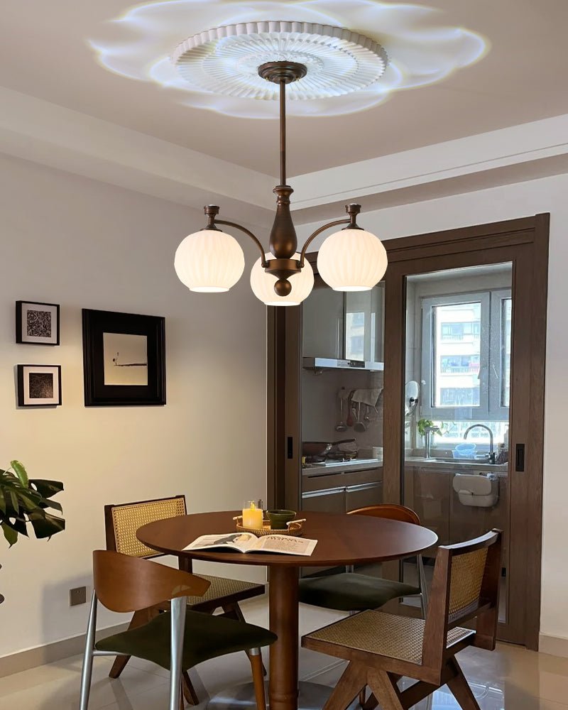Vaslen kroonluchter Orb vintage