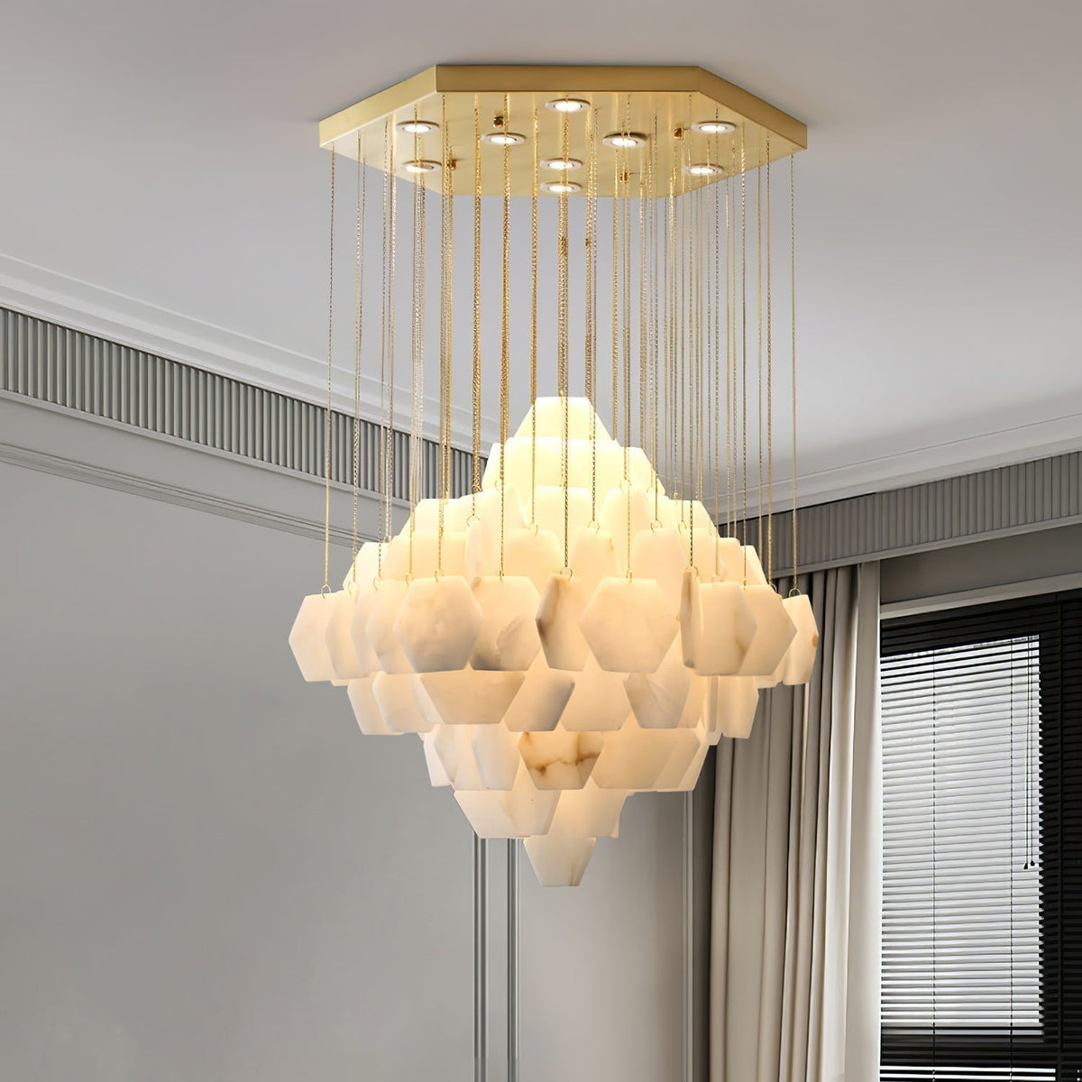 Avenanena luxe albasten kroonluchter