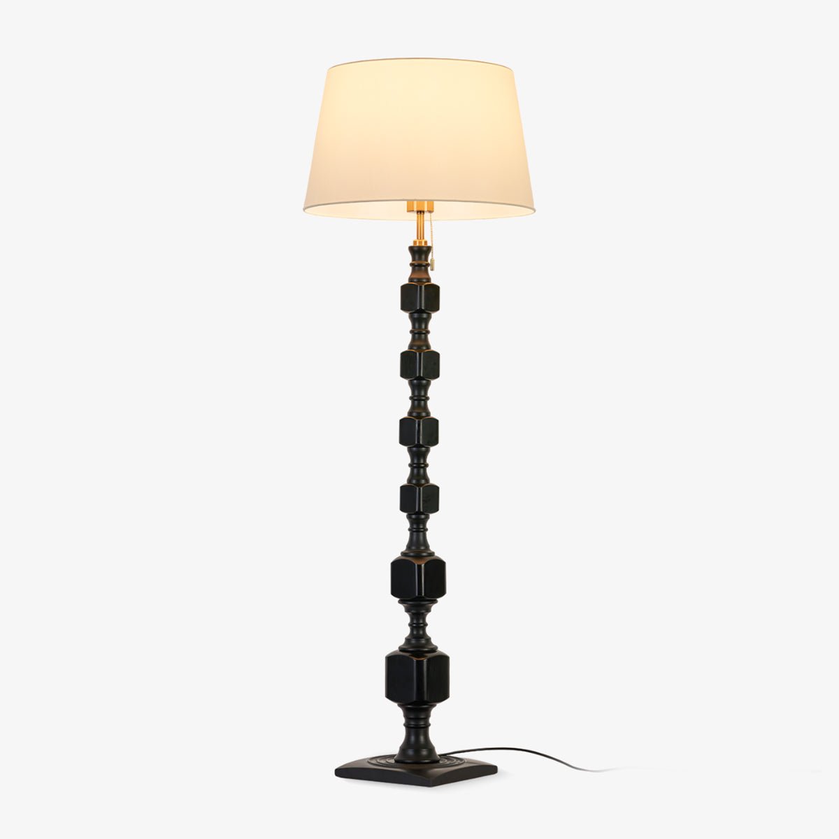 Sylarelle Houten vloerlamp in walnootkleur