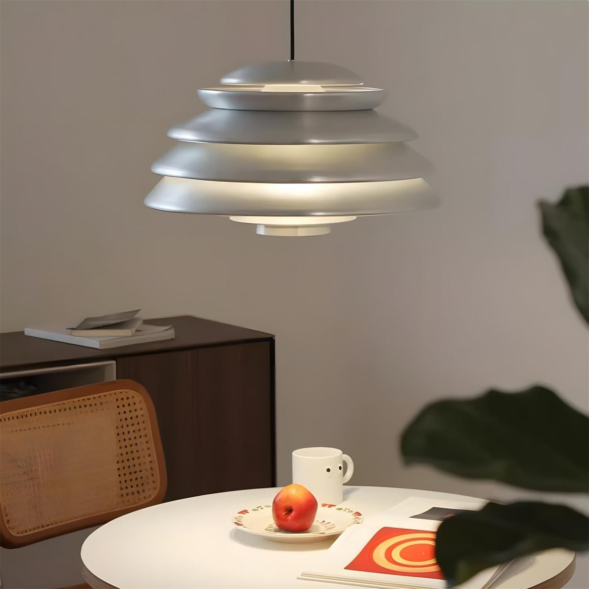 Rivalaine hanglamp oranje aluminium