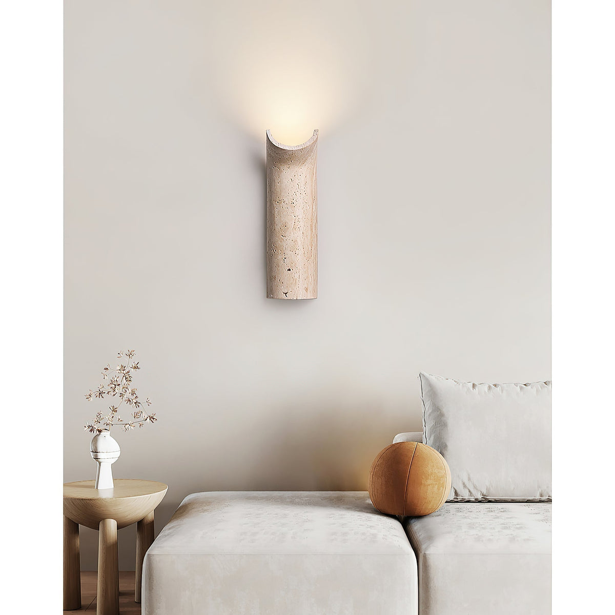 Tula travertin wandlamp