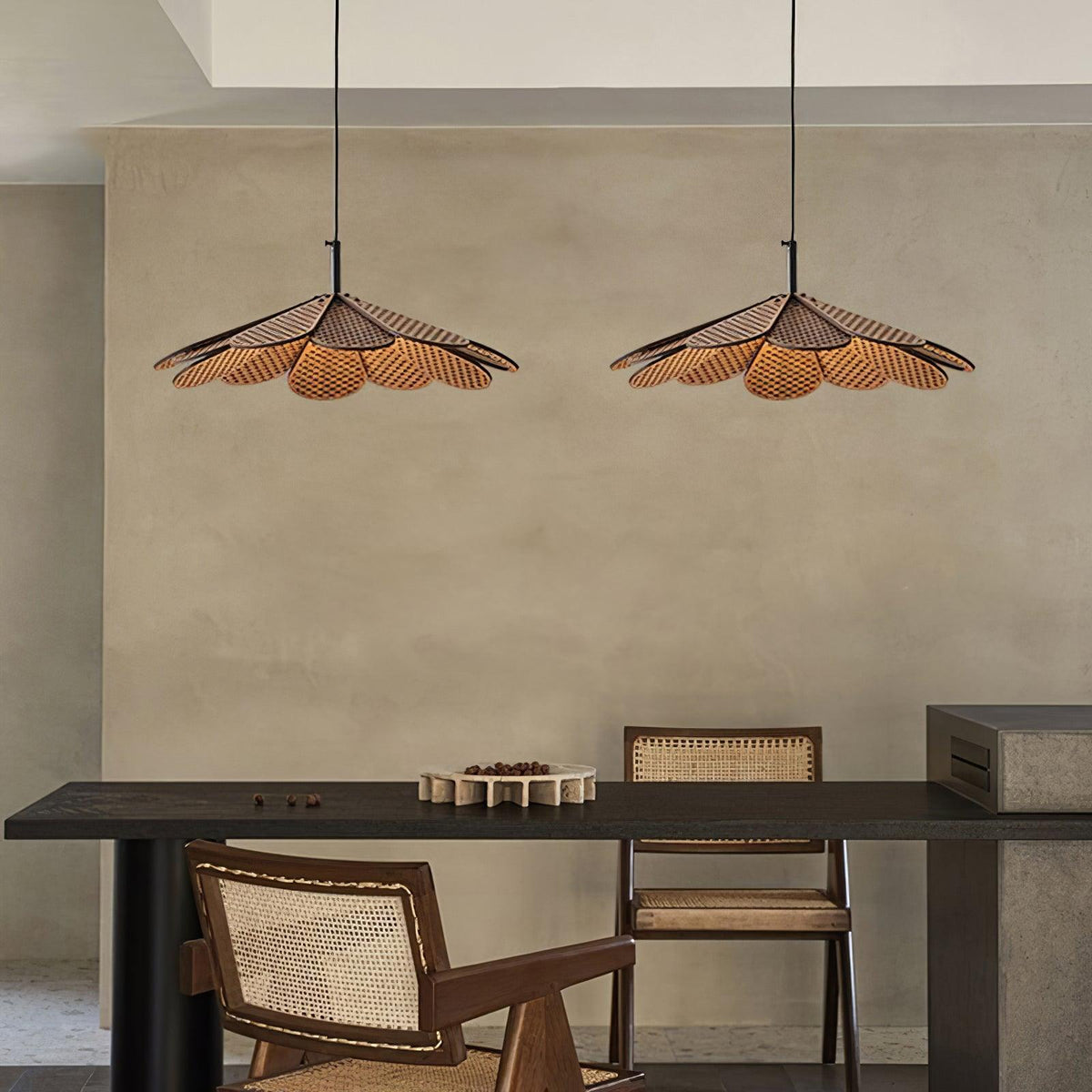 Zevarus Noordse kunst Wabi-Sabi hout hanglamp
