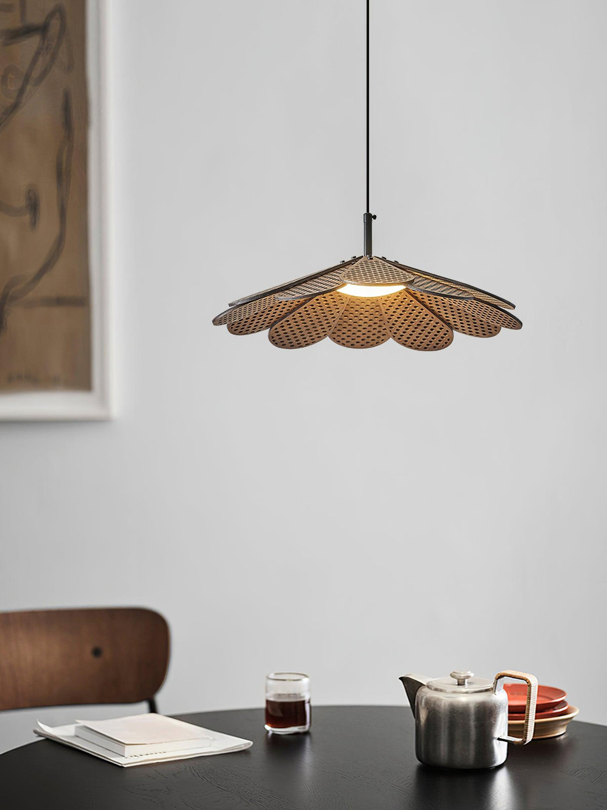 Zevarus Noordse kunst Wabi-Sabi hout hanglamp