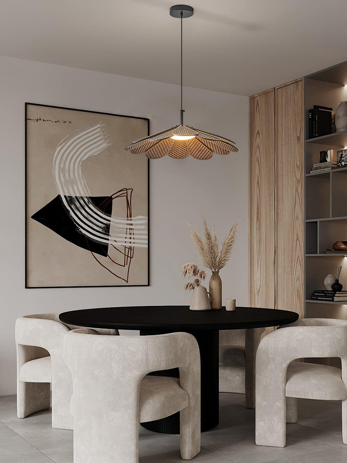 Zevarus Noordse kunst Wabi-Sabi hout hanglamp