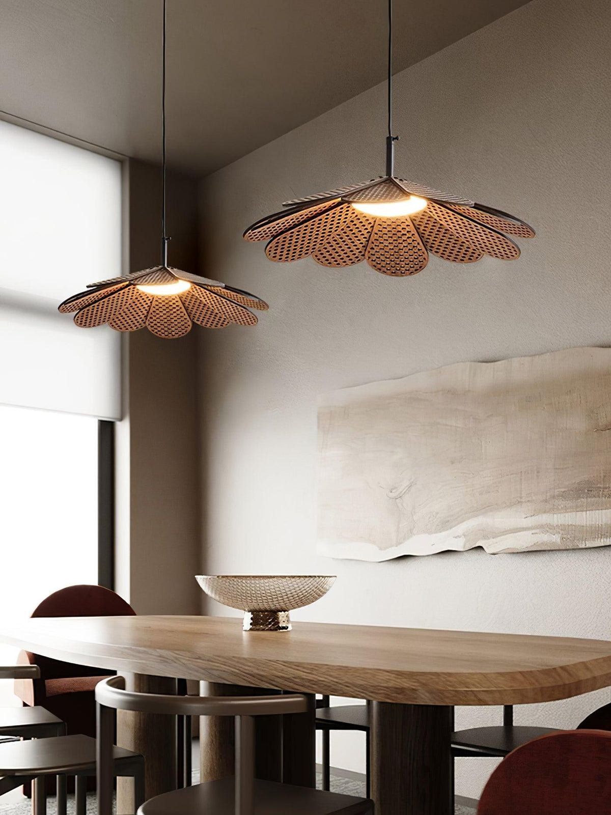 Zevarus Noordse kunst Wabi-Sabi hout hanglamp