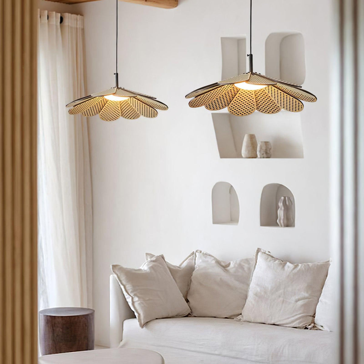 Zevarus Noordse kunst Wabi-Sabi hout hanglamp
