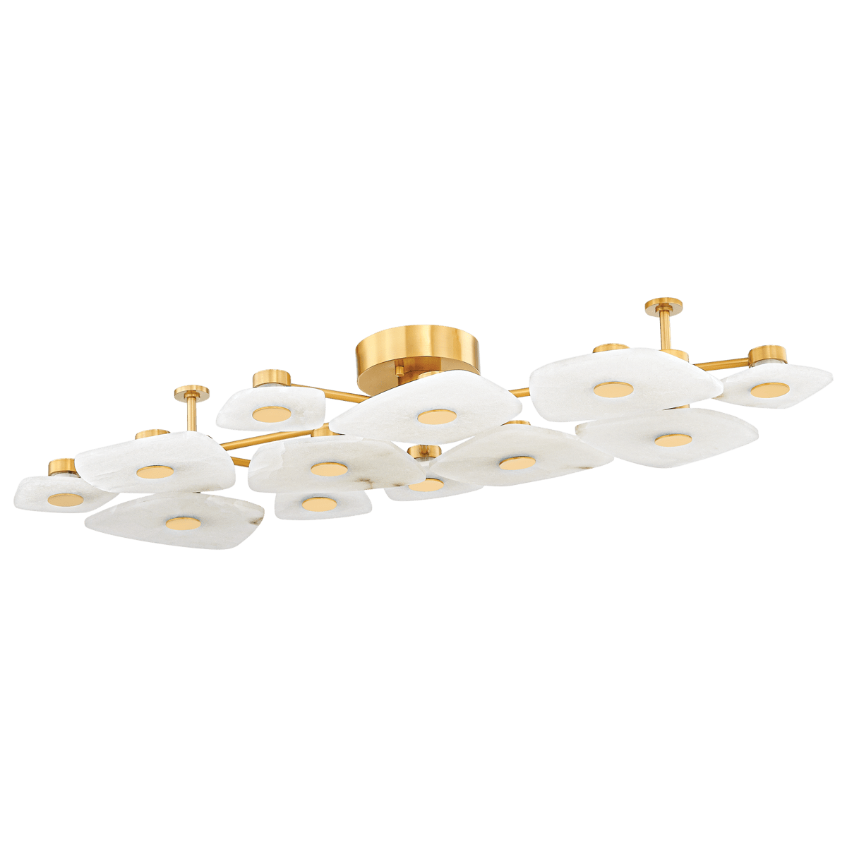 Ilsilyra bloemblaadje-gevormde glazen plafondlamp