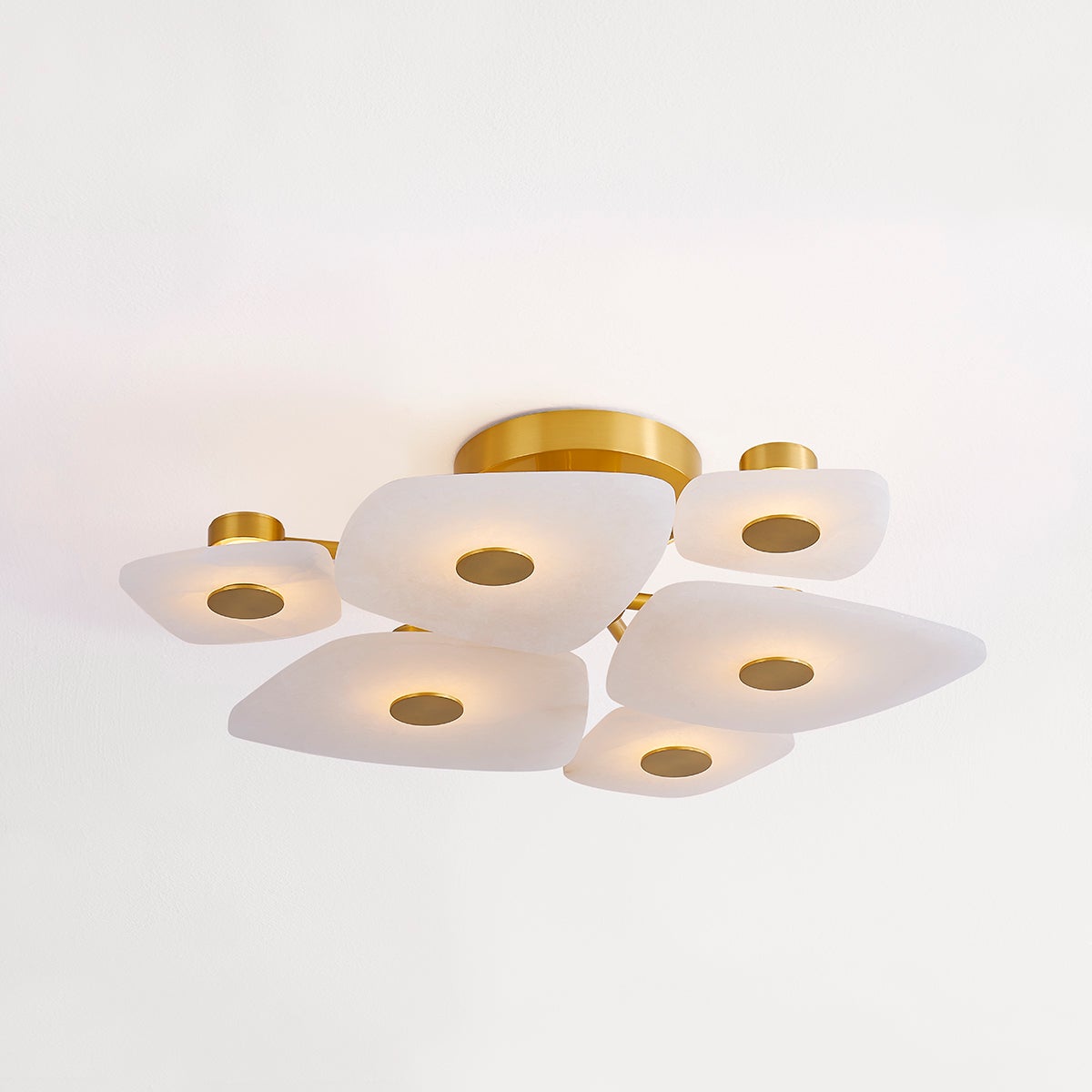 Ilsilyra bloemblaadje-gevormde glazen plafondlamp