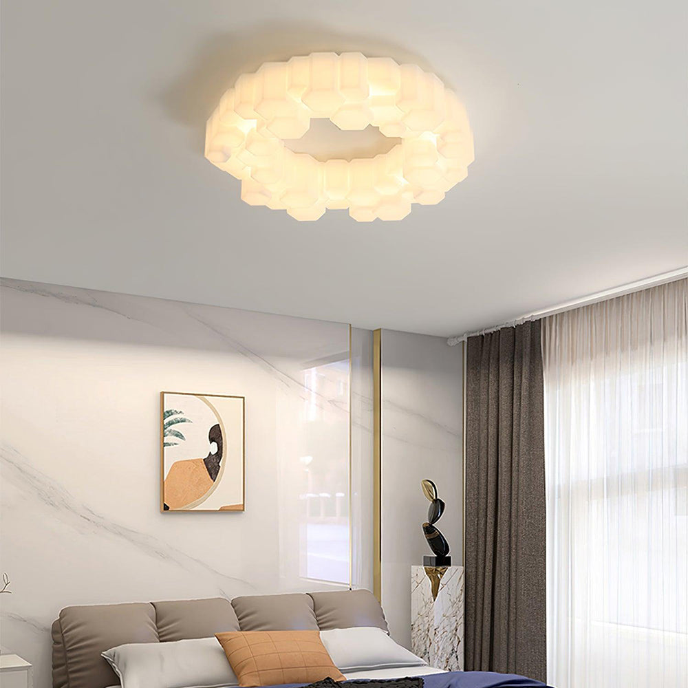Quinn Moderne Design Honingraat Plafondlamp Metaal/Acryl Wit Woonkamer/Slaapkamer