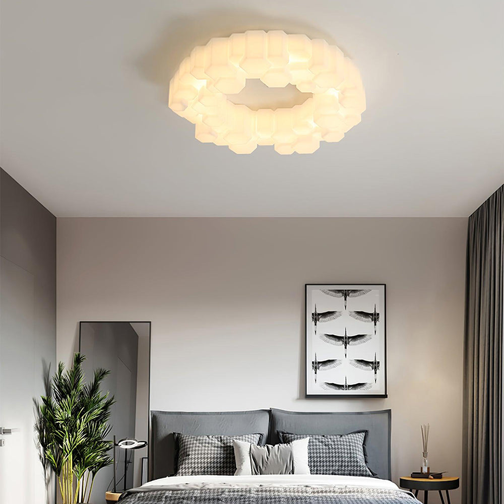 Quinn Moderne Design Honingraat Plafondlamp Metaal/Acryl Wit Woonkamer/Slaapkamer