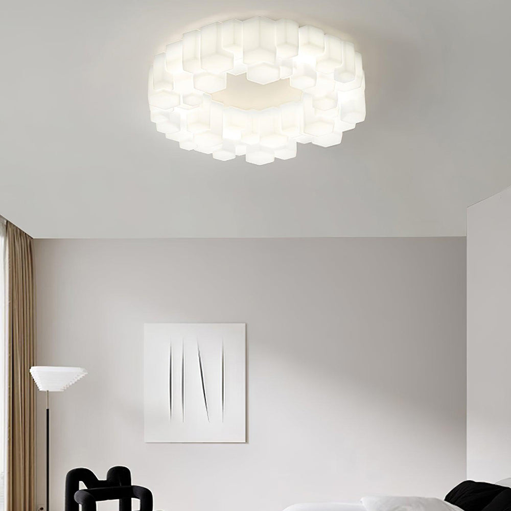 Quinn Moderne Design Honingraat Plafondlamp Metaal/Acryl Wit Woonkamer/Slaapkamer