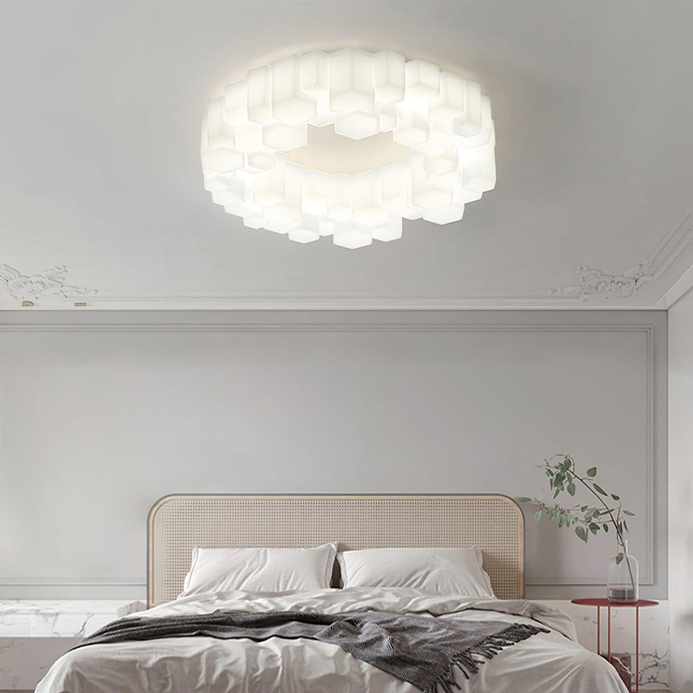 Quinn Moderne Design Honingraat Plafondlamp Metaal/Acryl Wit Woonkamer/Slaapkamer