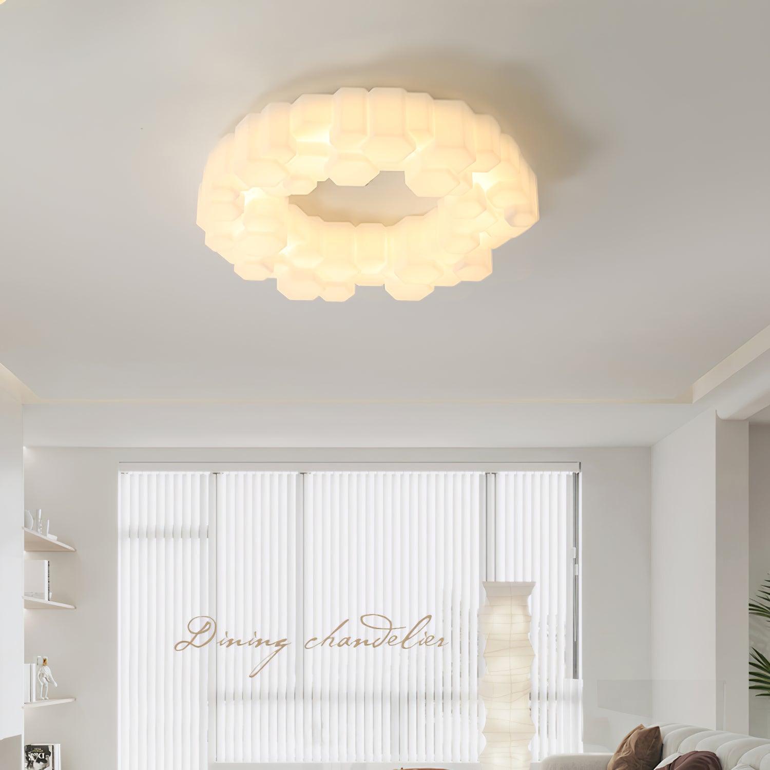 Quinn Moderne Design Honingraat Plafondlamp Metaal/Acryl Wit Woonkamer/Slaapkamer