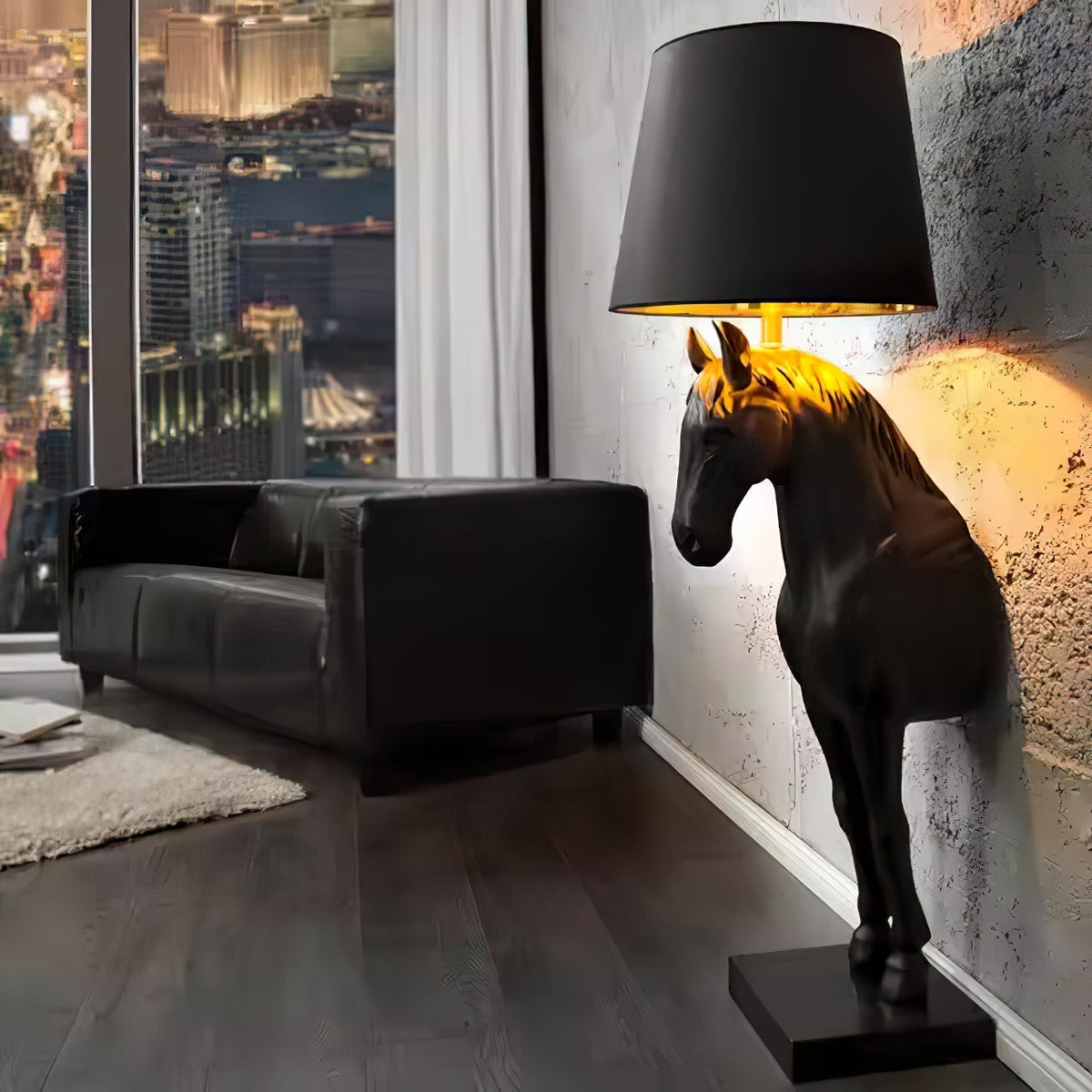 Derion vloerlamp van stof en hars
