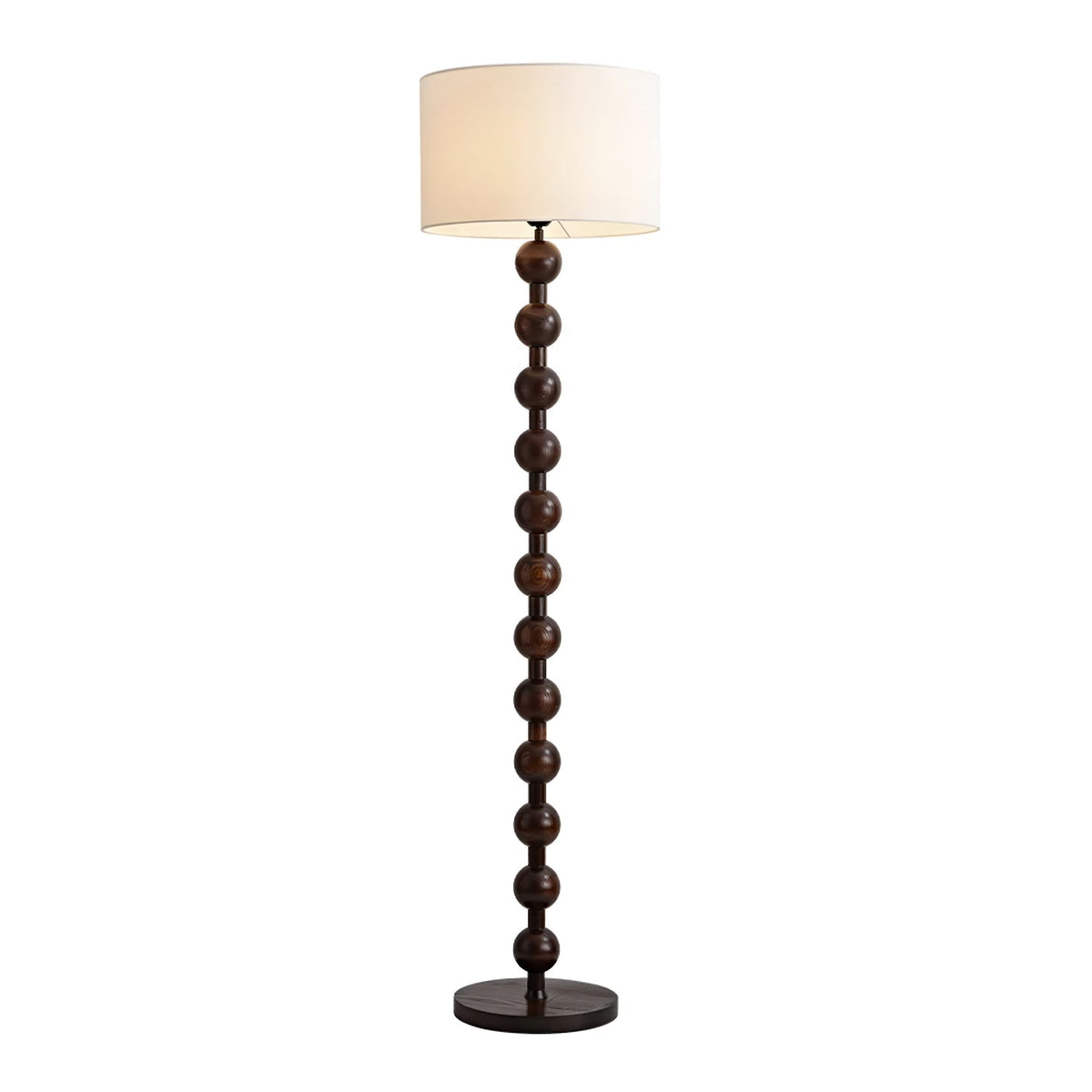 Paston houten vloerlamp met stoffen kap