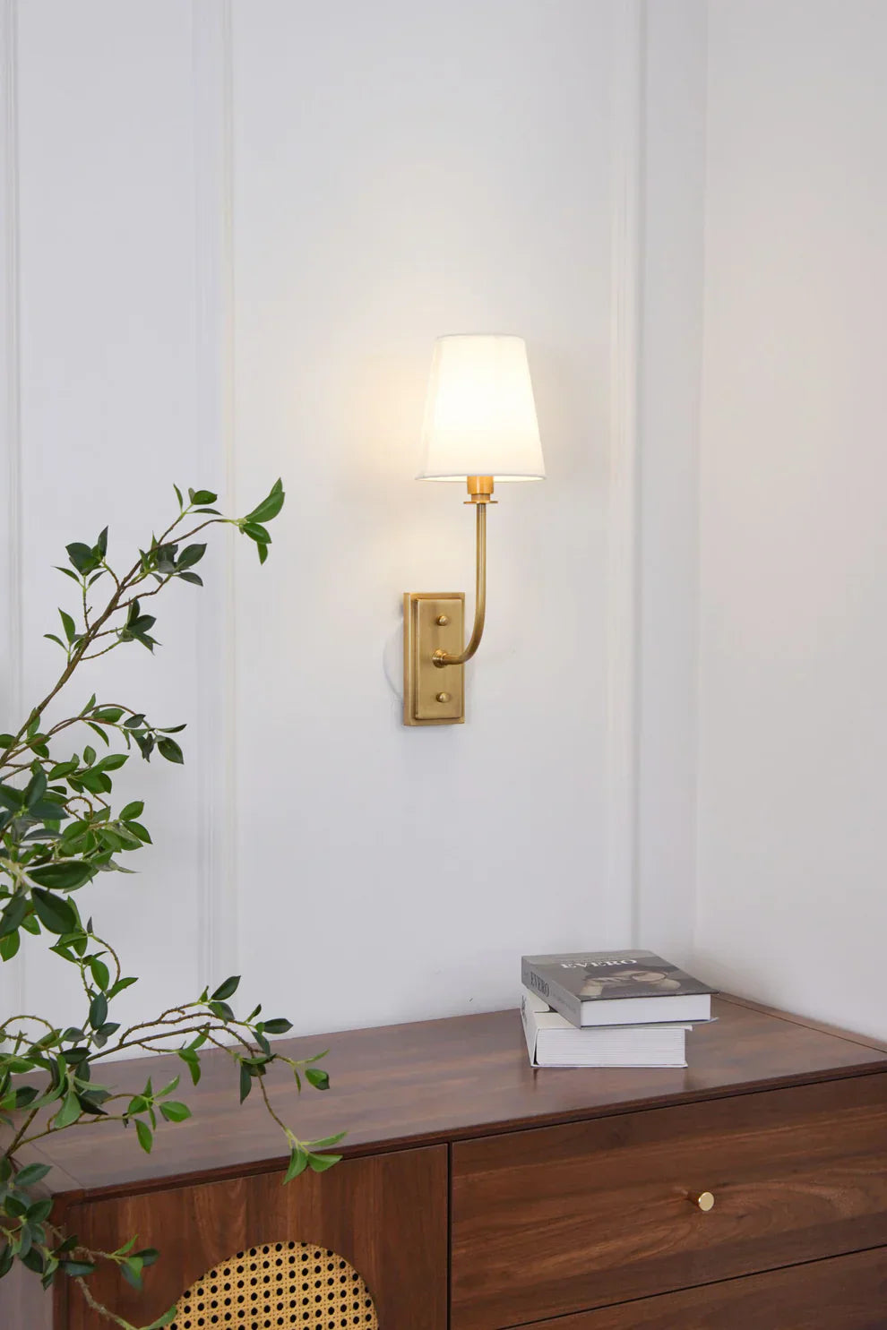 Alessio Vintage Klassiek Metaal Stof Wandlamp Lampenkap Slaapkamer Badkamer Hal