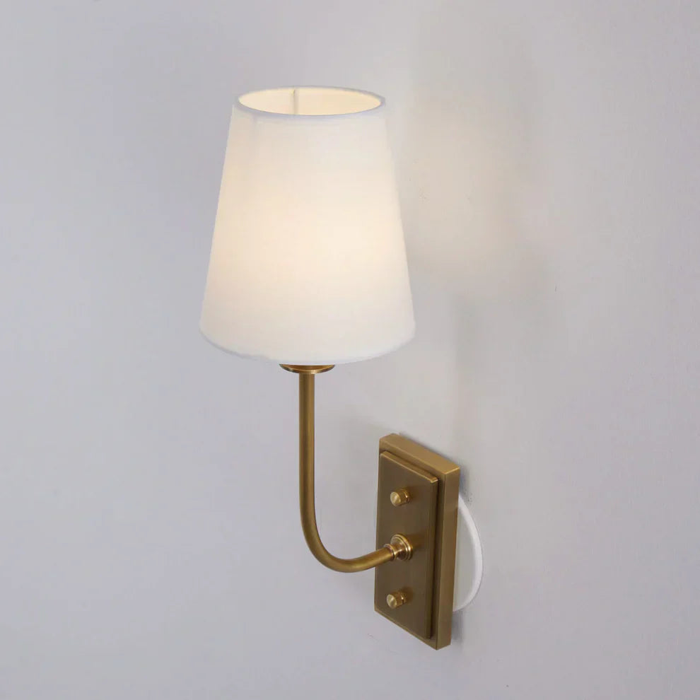 Alessio Vintage Klassiek Metaal Stof Wandlamp Lampenkap Slaapkamer Badkamer Hal