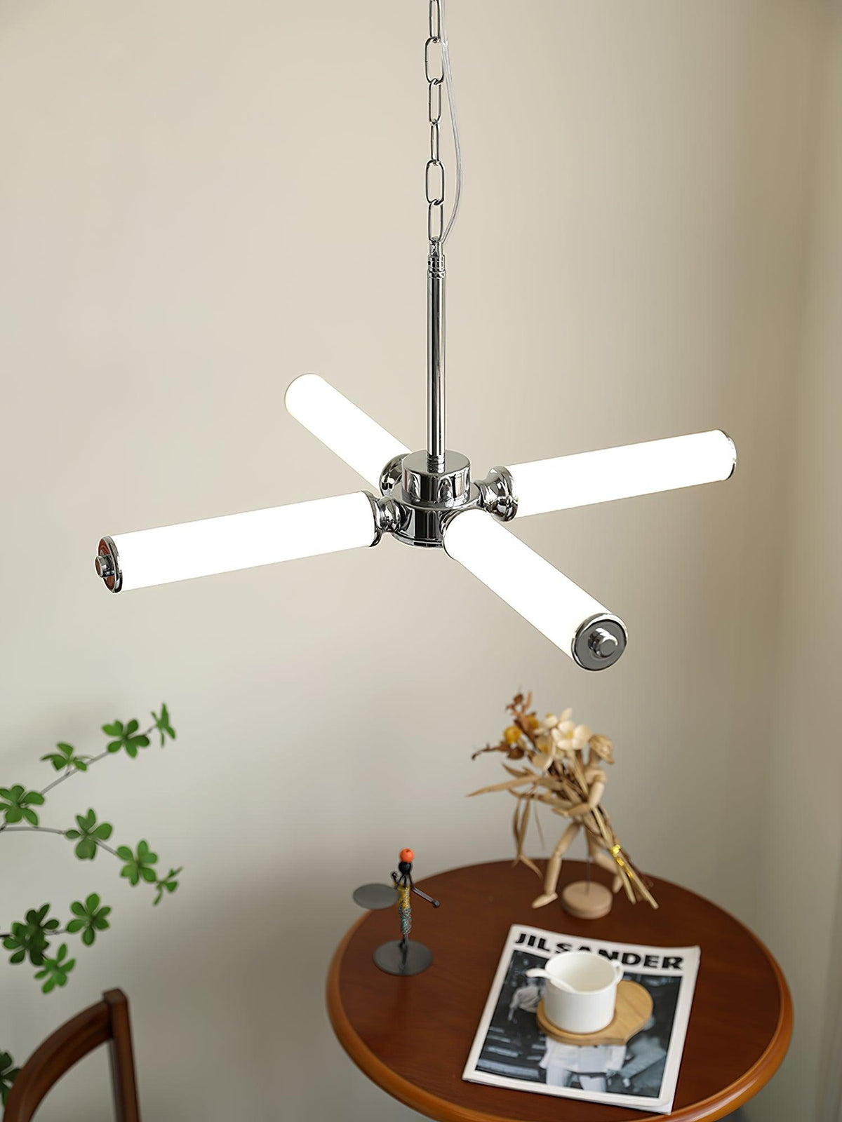 Zoliria Moderne minimalistische kroonluchter met geïntegreerde LED en glas