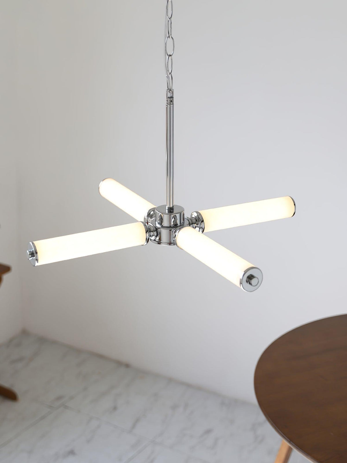 Zoliria Moderne minimalistische kroonluchter met geïntegreerde LED en glas