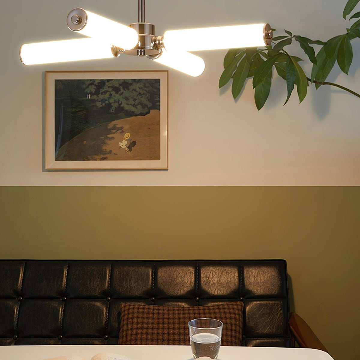 Zoliria Moderne minimalistische kroonluchter met geïntegreerde LED en glas
