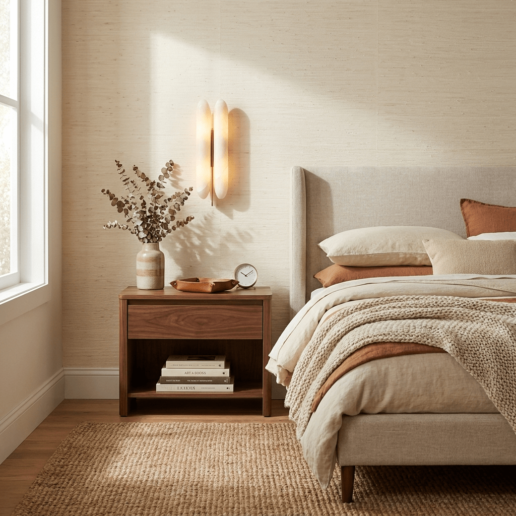 Husk albasten wandlamp